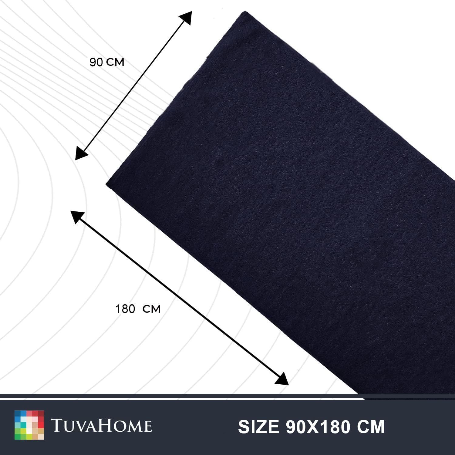Lot De 3 Serviettes En Coton 100x200cm Tuva Home - Serviettes Spa Sauna Éponge 100% Coton, Idéales Massage Et Bien-Être (Gris)
