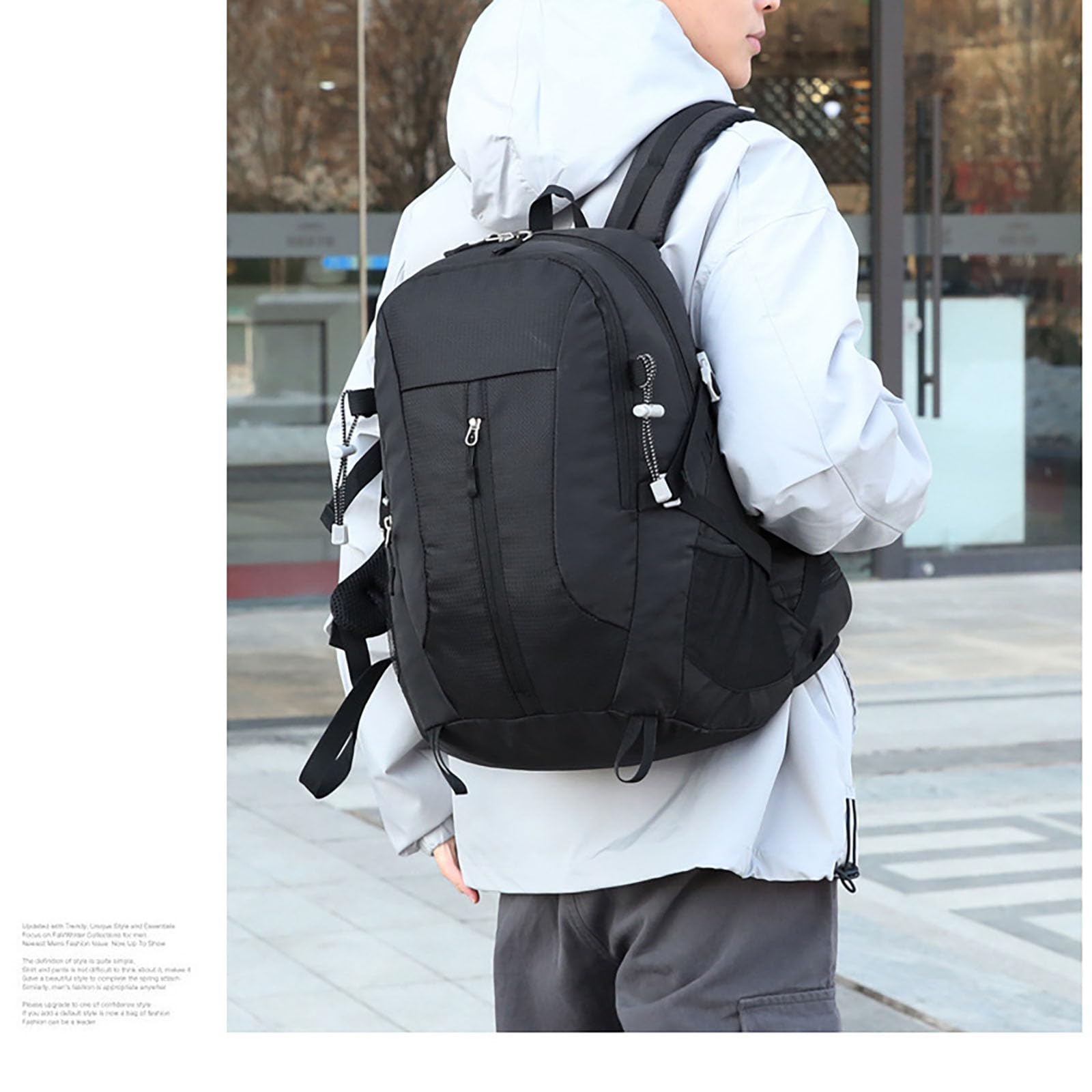 EKsma Sac à dos de randonnée léger et petit, sac à dos de camping en plein air étanche de 20 L, sac à dos de voyage, sac à dos de randonnée for femmes et hommes(Black)