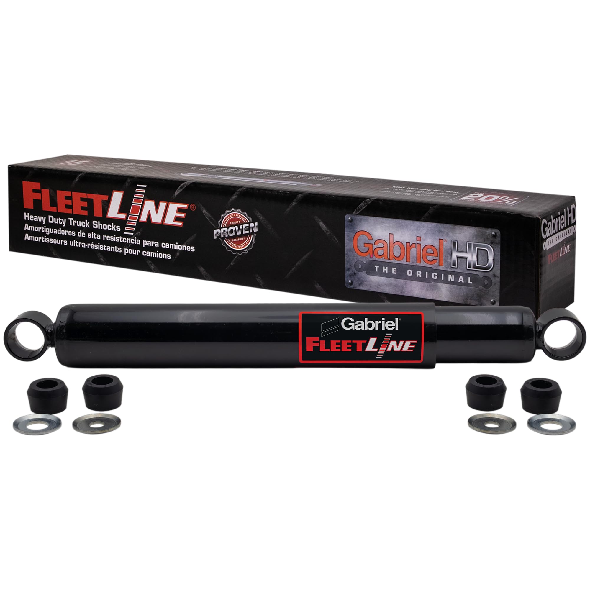 Gabriel 85063 FleetLine HD Truck Front Shocks Fits 94-97 Ford F-700, 94-97 Ford F-800, 94-97 Ford FT900; OEM# F4HT-18045-DA, F5HZ18124C, F4HT18045DA, F5HZ-18124-C