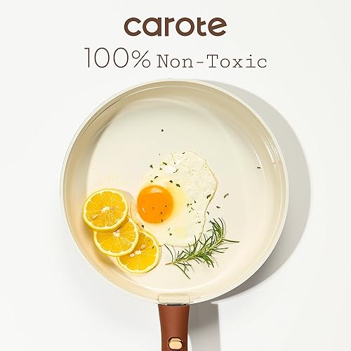 Miniatura 5 de CAROTE Juego de utensilios de cocina de cerámica con artículos esenciales de cocina, juego de ollas y sartenes desmontables antiadherentes, no