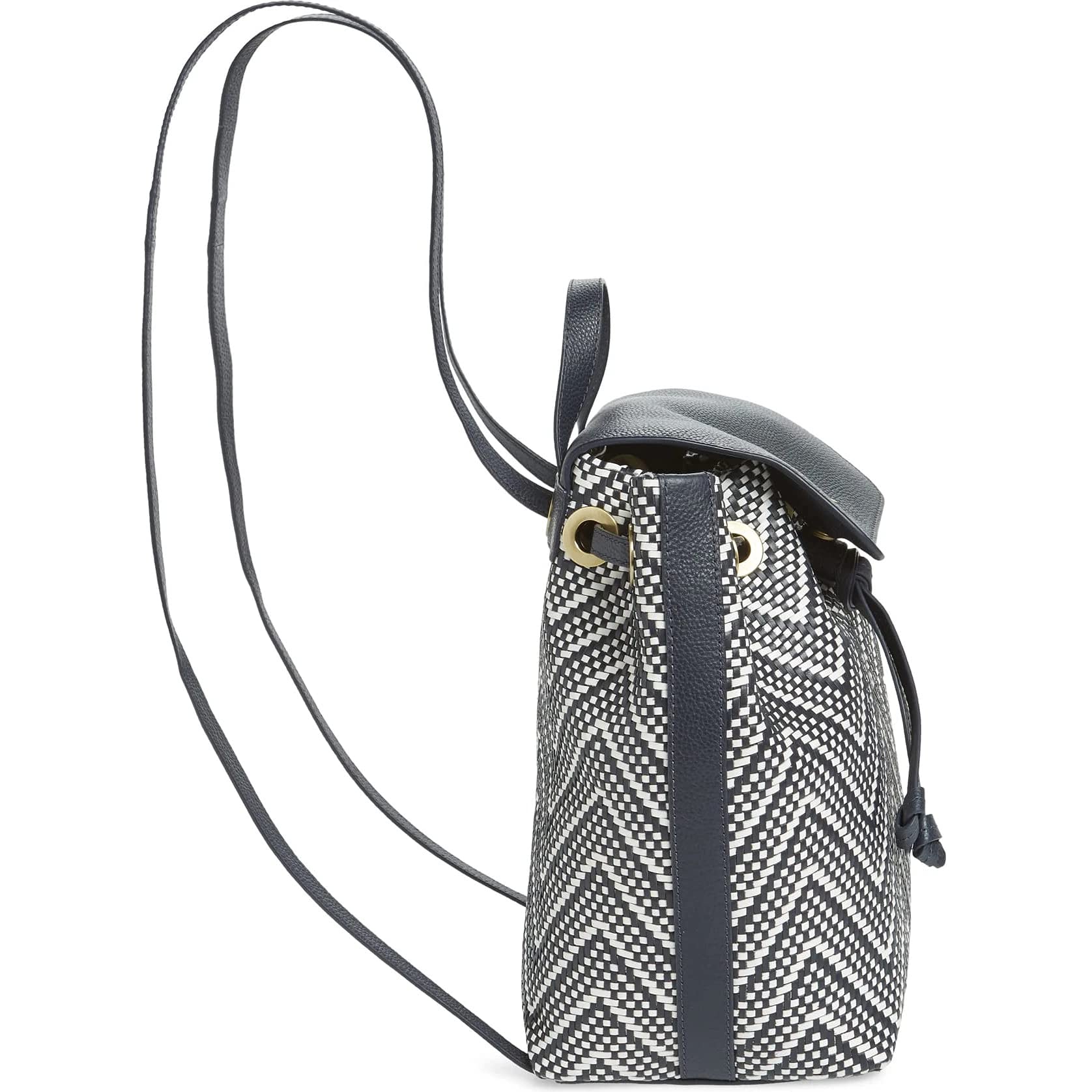 Michael Kors Junie Backpack Admiral Optic‎ White Leather Blue Bag Michael Kors Jet Set Large Logo Backpack-Admiral Bleu  main image 3