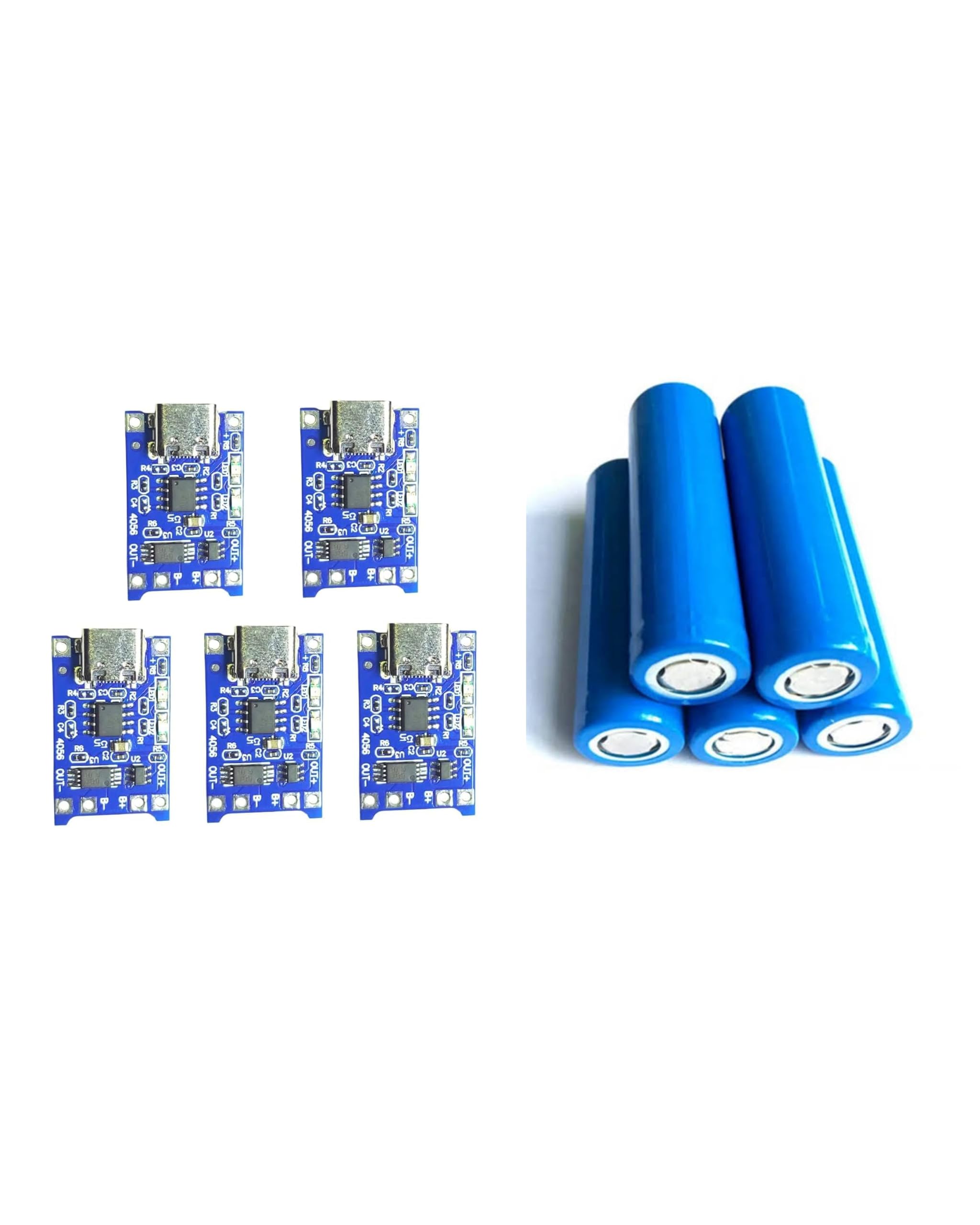 Sam Combo of 5 pcs TP4056 Type-c Battery Charging Module with 5pcs 2500mah Cell-image-47