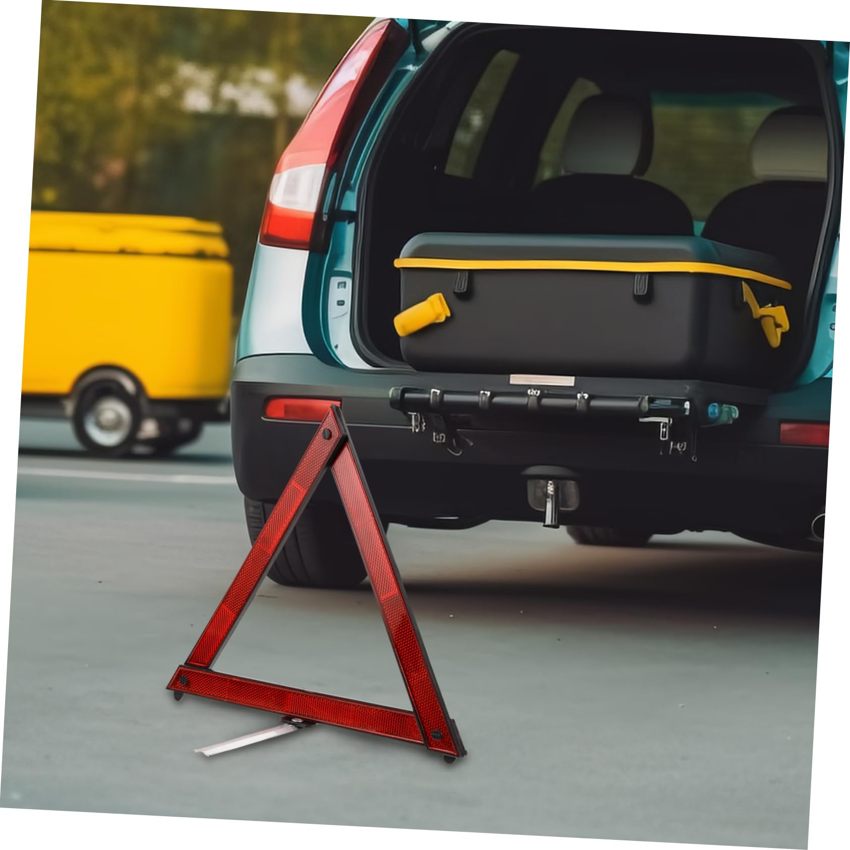 PRETYZOOM 5 Series Triángulo Peligroso Cinta Reflectiva Brillante Alto Triángulos De Emergencia Triángulos De Seguridad Vial Triángulos De Seguridad Dot Aprobado Plastico Abs 3 Piezas X 5
