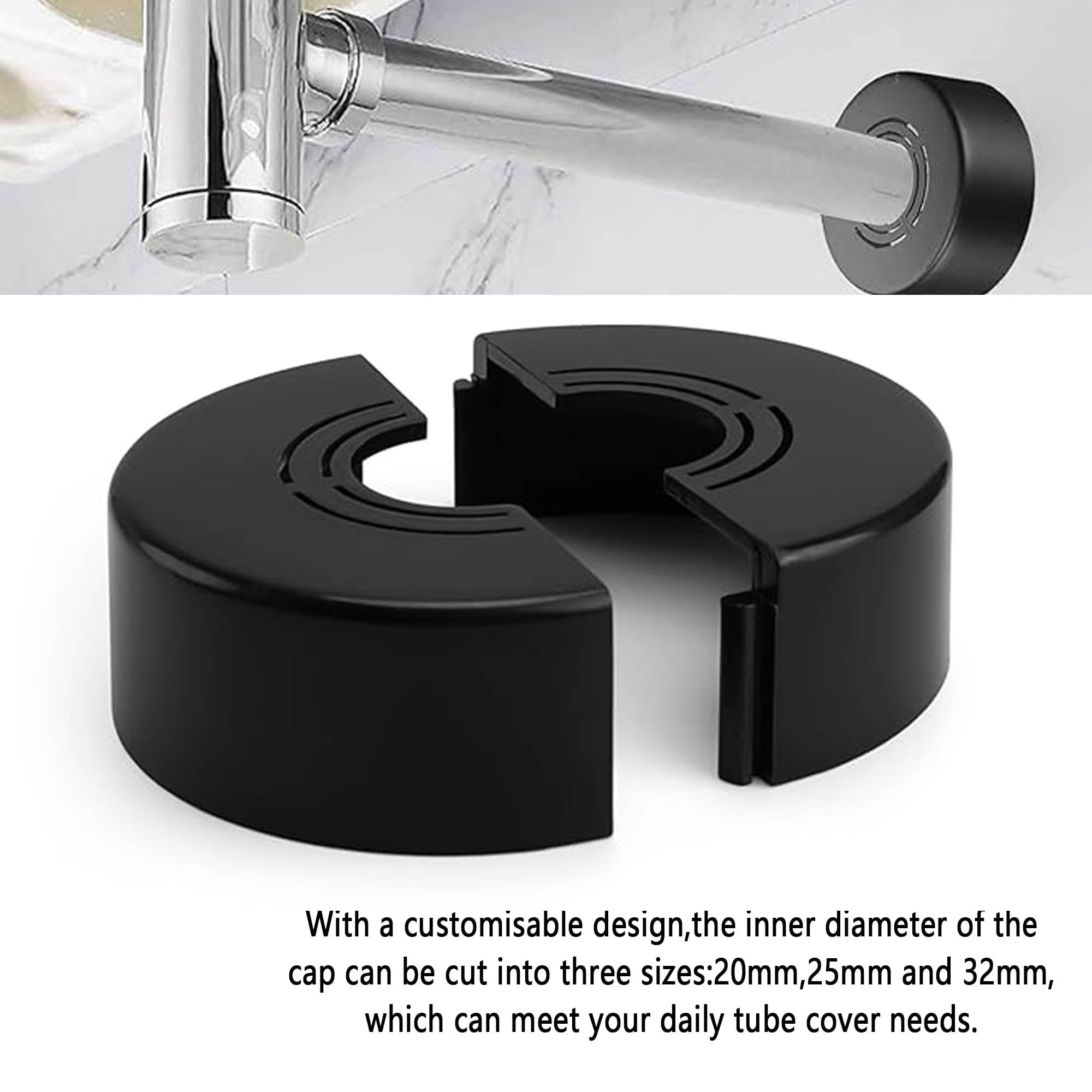 PLCatis Rozet mengkraan voor douche, 4 stuks, verchroomd, rozet, openingsarmatuur, 26 mm (3/4 inch), roestvrij staal, rozet, loodgieterswerk, laag, voor keuken, badkamer