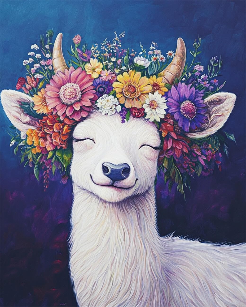 AYAOYANGGO Animal DIY Embroidery Beads Set Fantasy Animals Beadwork Craft Kit for Beginners,Needlework Set,Preprint Pattern Decor Wall Art 40x50cm