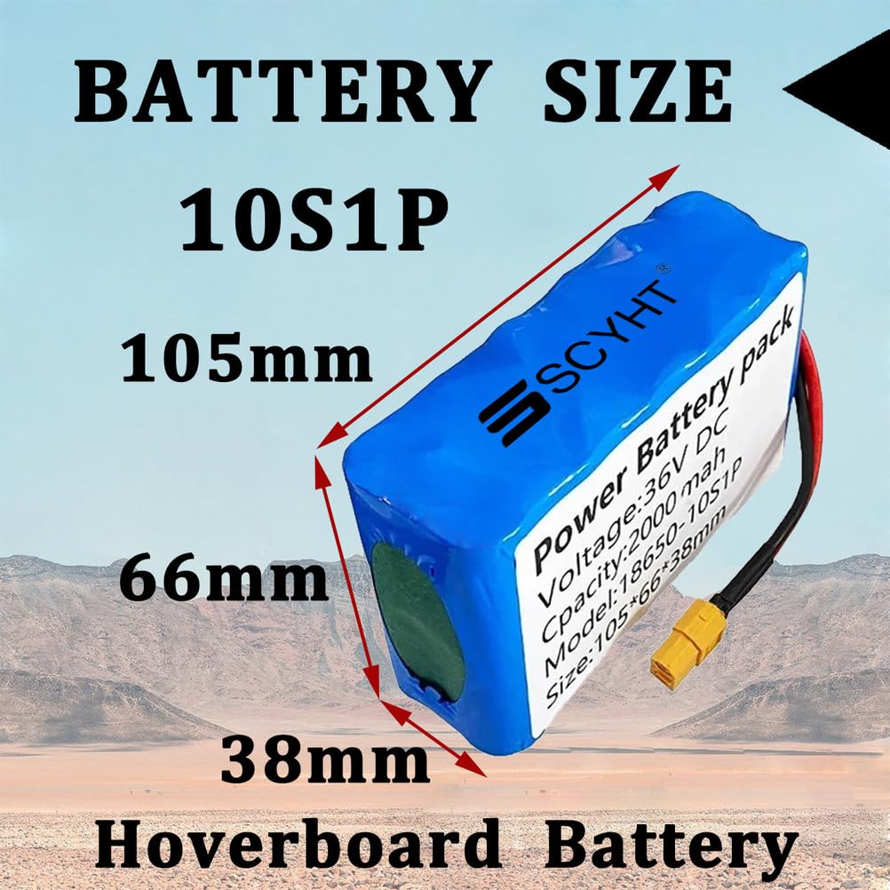 Lithium-Akku 36V 2Ah Ersatzakku 2Ah Hoverboard-Akkus 36V Li-Ionen-Akkus für Balance-Cars für 50W-75W-Motor-Kit mit XT60-Anschluss und BMS