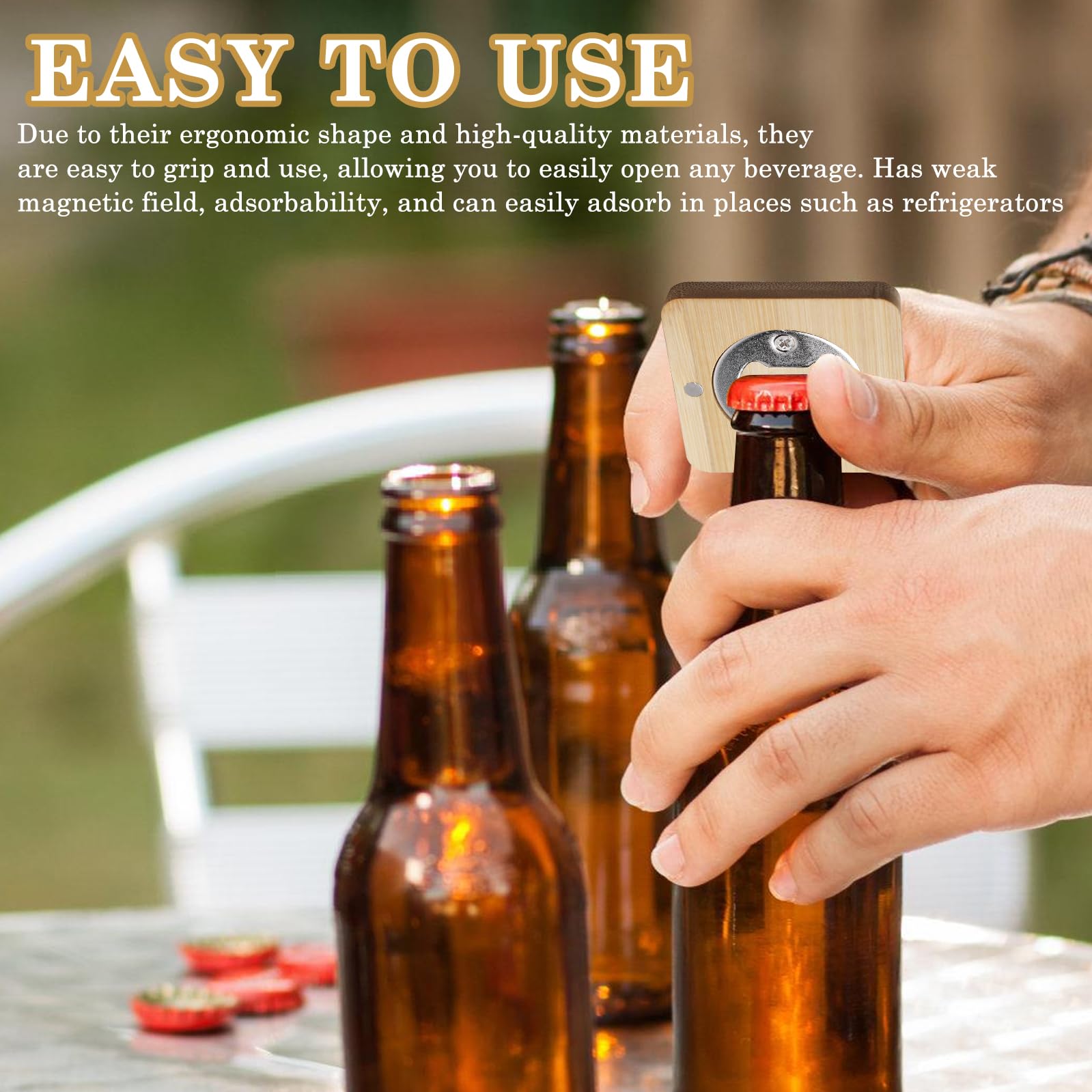 Décapsuleur & Tire Bouchon En Bois Bambou Personnalisé Avec