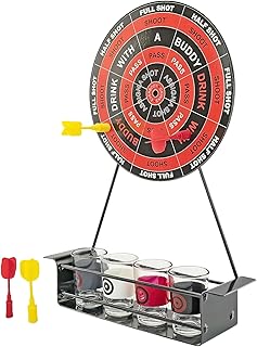 Darts Drinking Game - Black - Energize Your Parties with Magnetic Darts & Shots Fun!