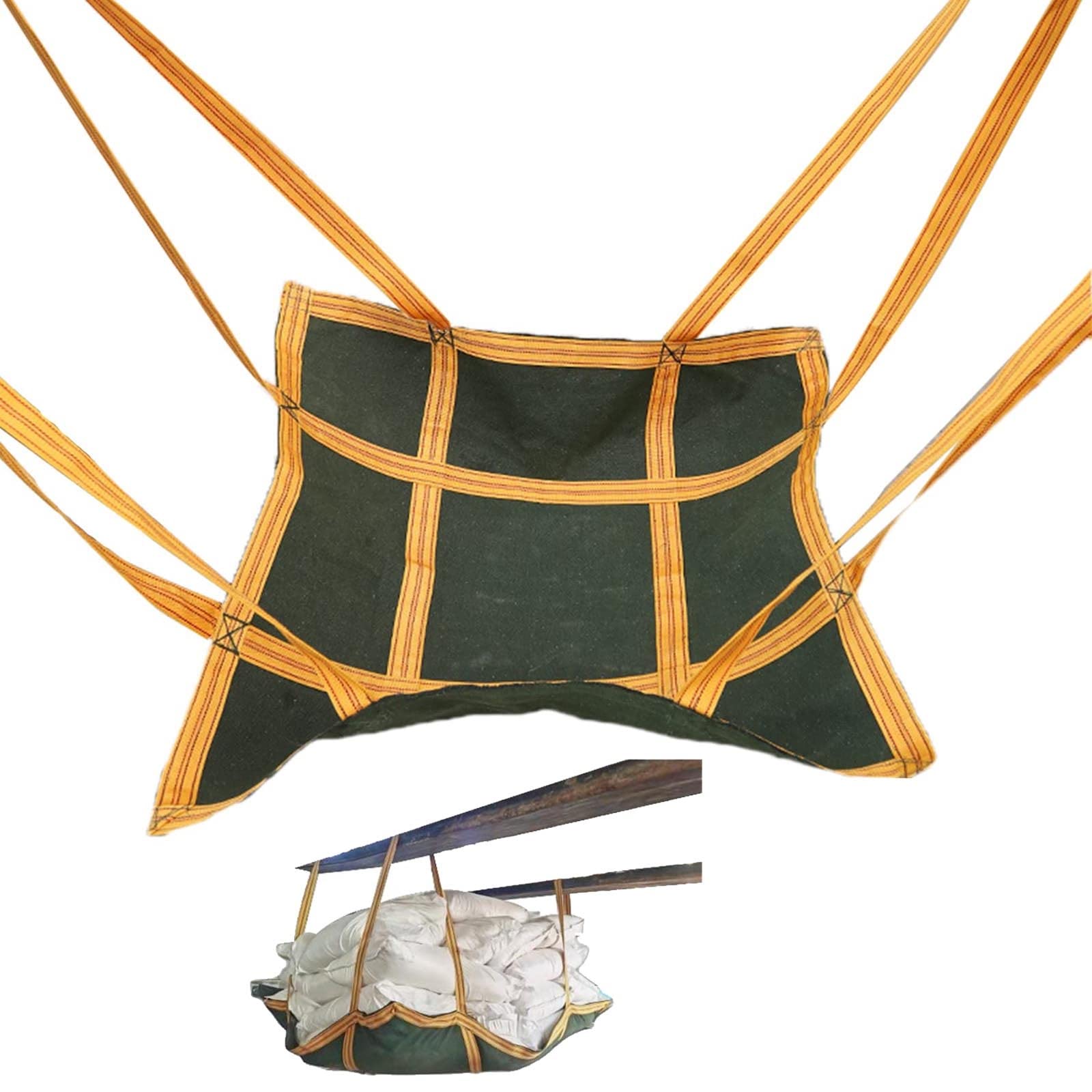 de elevación de Carga de poliéster - Eslinga Resistente al desgarro con Asas reforzadas (2 x 2 m, Capacidad de Carga de 2,5 kg)