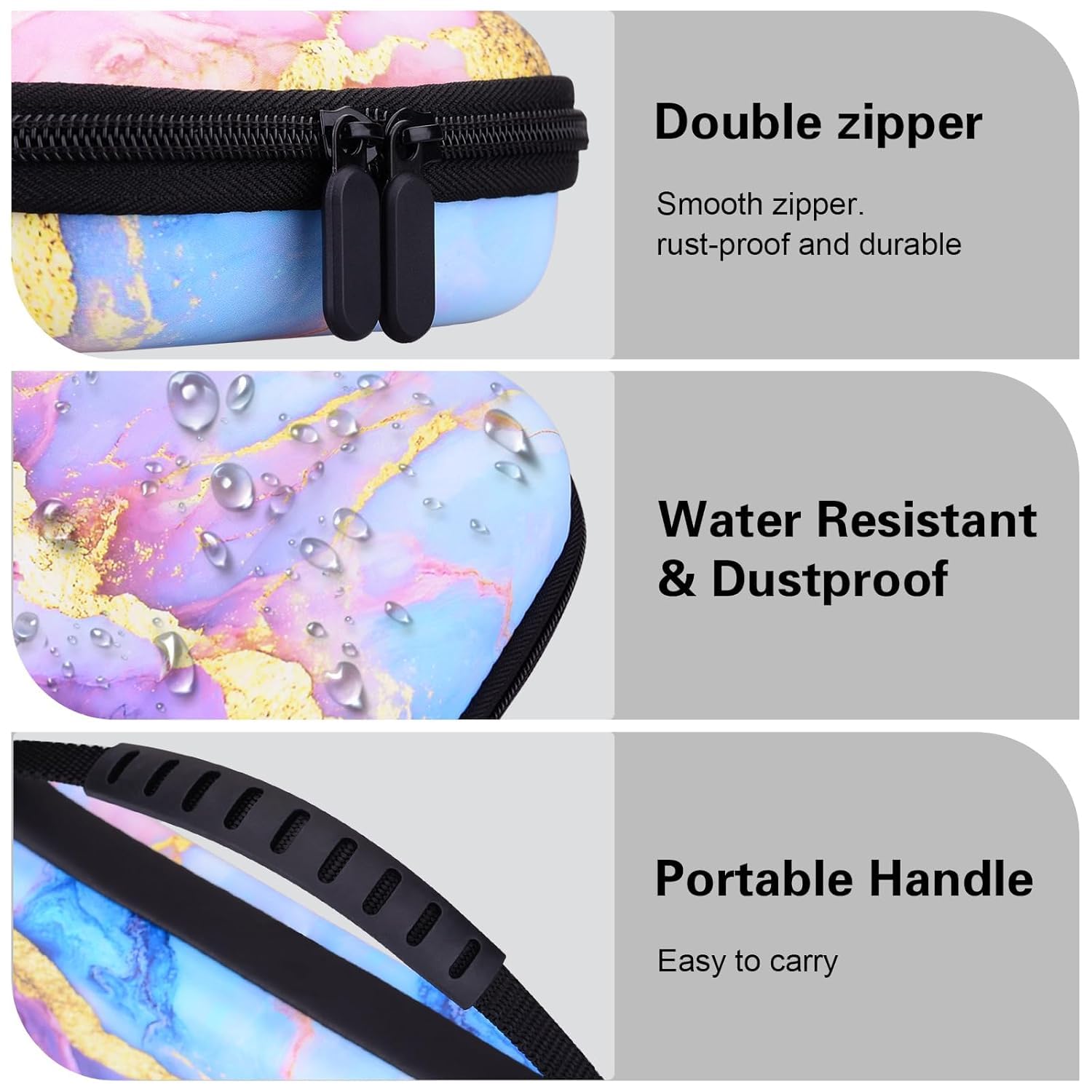 KEDBBAO Tasche für Nintendo Switch 2 2025, Harte Tragetasche Hülle Case mit großem Fassungsvermögen und 20 Steckplätzen (Bicolor Marble)