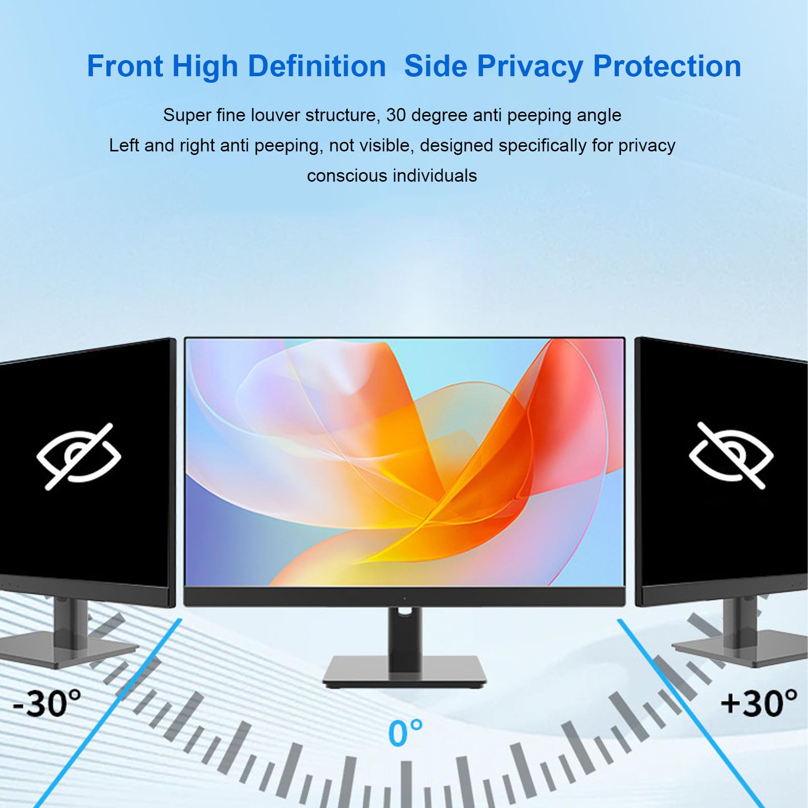 Filtro de Pantalla de Privacidad de 22 Pulgadas, Bloqueo Magnético Antideslumbrante de Luz Azul, Protege la Privacidad de Espacios Públicos, Material PET (2)
