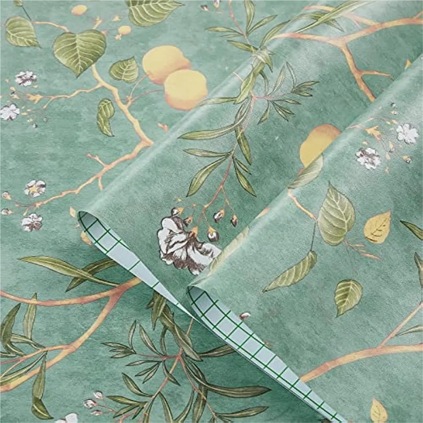 BTGYTTKL Self Adhesive Wallpaper Botanical Bird Printed Removable Vinyl Peel and Stick Film for Indoor Wall and Furniture Ornament(1mx45cm)