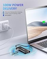 Vista 8 de UtechSmart Hub USB C, adaptador multipuerto Ethernet 6 en 1 USB C a HDMI Dock compatible con dispositivos MacBook Pro/Air, Chromebook, Dell XPS, HP