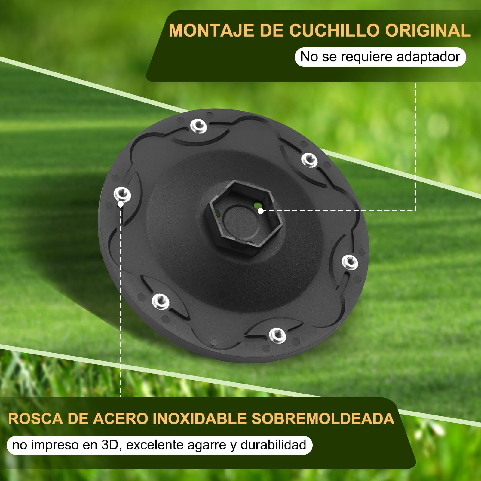 [ACTUALIZACIÓN] 2 Discos de Cuchillas + 12 Cuchillas Compatibles con ECOVACS A1600, A2000, A2500 y A3000, Disco de Cuchillas para Cortacésped Robótico, Plato Giratorio de Cortacésped Robótico
