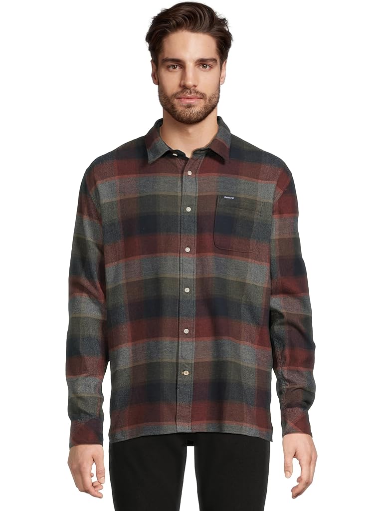 Navy Barbour Copswell Relaxed Checked Shirt