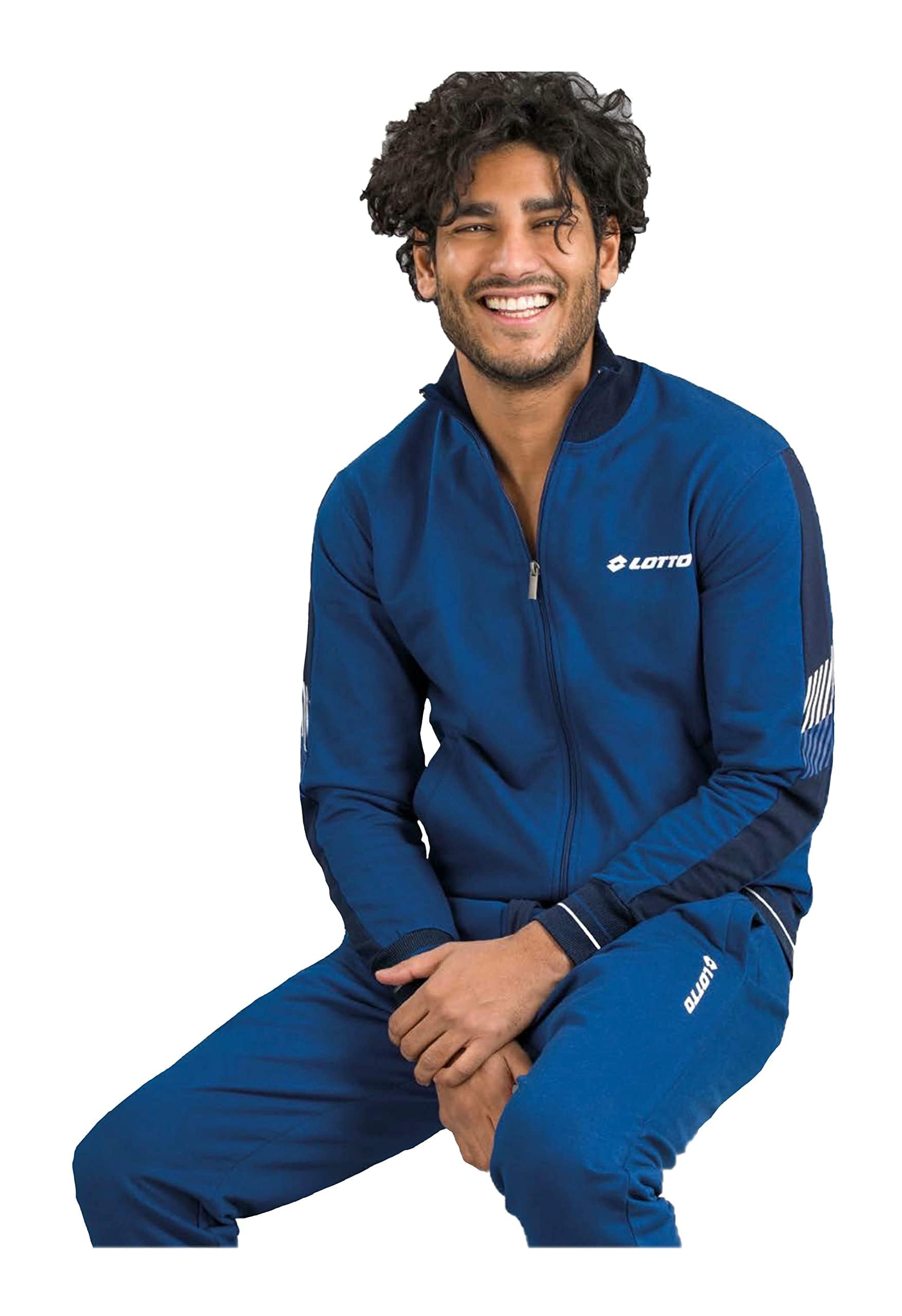 Lotto TUTA UOMO IN FELPA GARZATA, VARI MODELLI ANCHE RAGAZZO, TUTA SPORTIVA UOMO, TUTA UOMO COTONE FELPATO (Jeans 2012, XXL)
