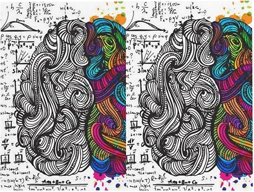 Miniatura 4 de Tarjetas de felicitación con impresión cerebral izquierda y derecha, tarjetas de notas en blanco con sobres para todas las ocasiones, cumpleaños,