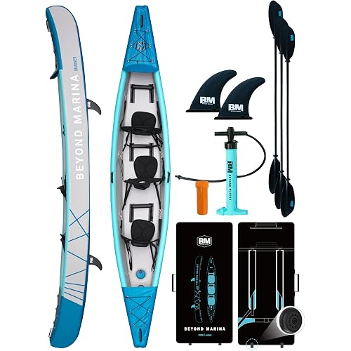 BEYOND MARINA Inflatable Kayak 1/2/3 Person Adult- Full Drop Stitch Kayak