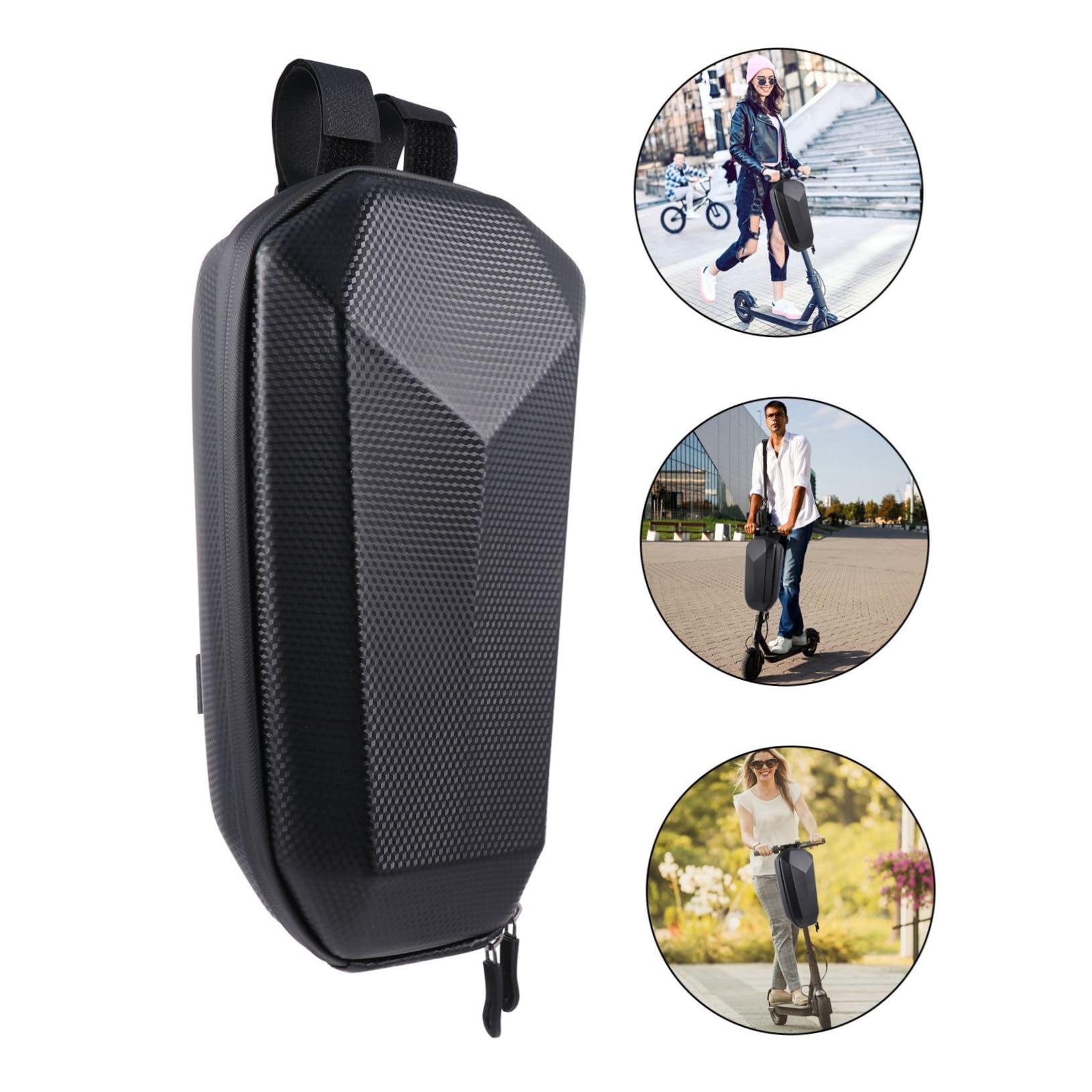 TOYANDONA wasserdichte Lenkertasche aus Eva für Rollergriff Aufbewahrungstasche Bikes Mountainbikes und Citybikes Leicht zu Reinigen mit Trennwänden für Ordnung