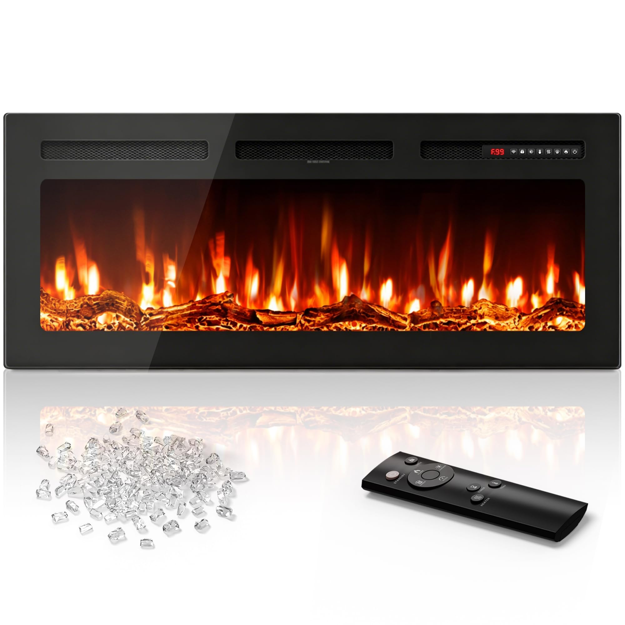Manastin 42' Electric Fireplace Heater