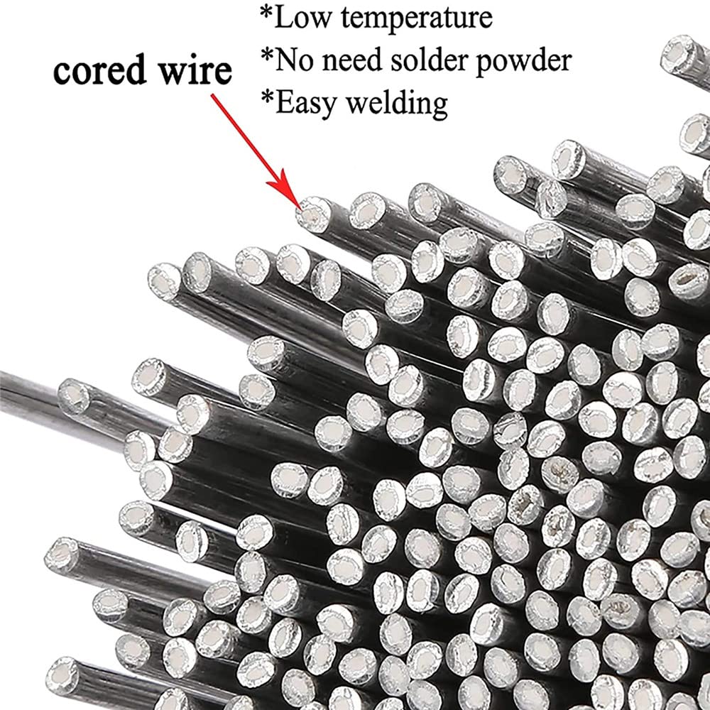 25 cm 2,0 mm aluminiowe pręty spawalnicze uniwersalne w niskiej temperaturze spawanie rdzeniowe drut aluminiowy pręty naprawcze nie potrzebują ludu proszek (Size : 2.0mm-100 Pcs)