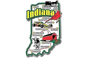 Indiana Jumbo State Map Fridge Magnet