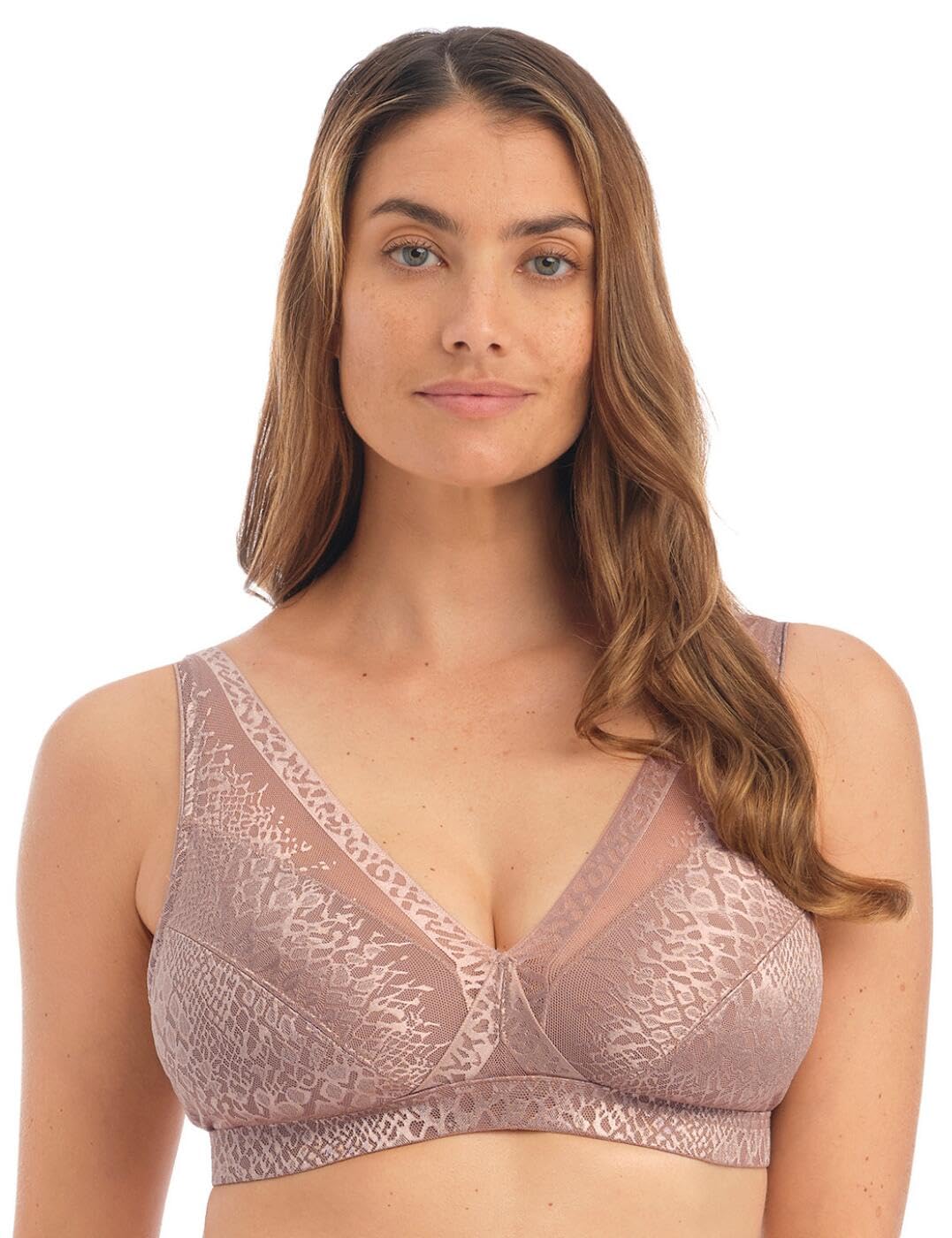 Fantasie Women's Taupe Envisage Non-Wired Bralette Bra, Opaque, Large