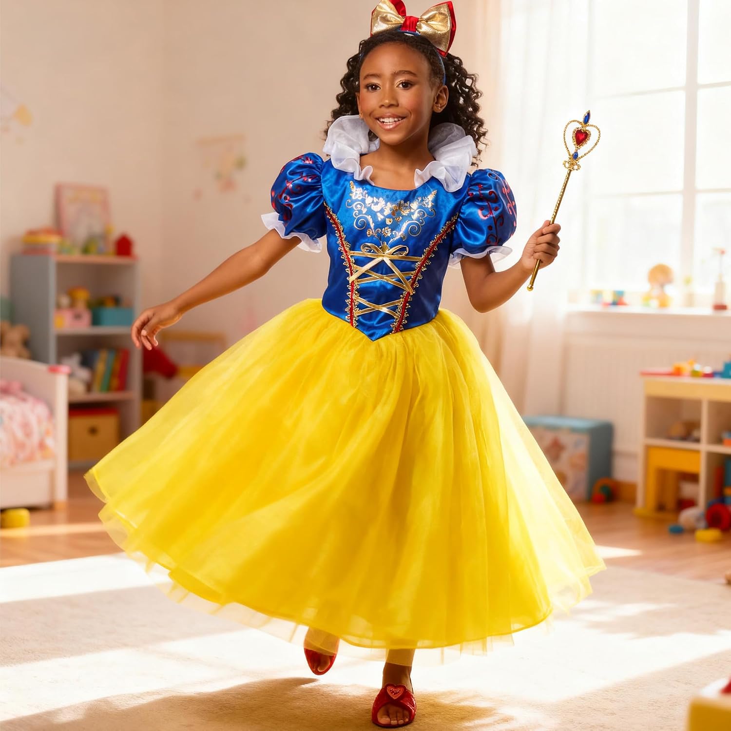 Rubies Fairy-Tale Princess Costume Footwear for Kids, Girl's One Size Blue