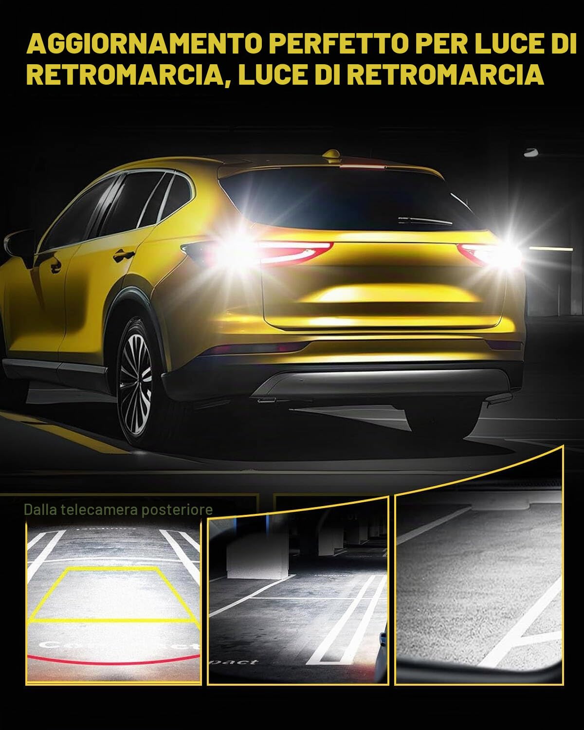 KATUR Lampadina LED W16W 700% Luminosità, Canbus Senza Errori 6500K Bianco 6000LM con Ventola di Raffreddamento Ad Alta velocità Lampadine T15 912 921 LED Luci di Retromarcia, Set da 2
