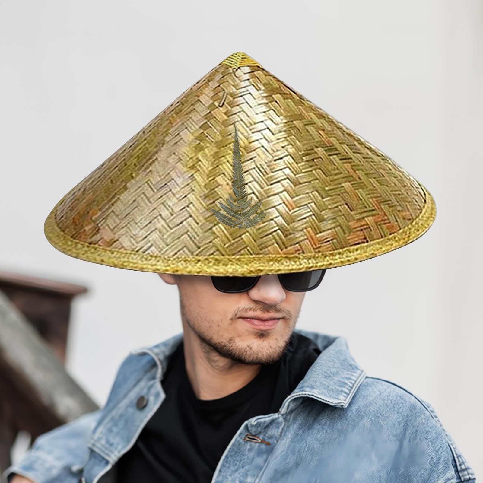 Sombrero Chino De Paja Plegable Compacto Ajustable Transpirable Impermeable | Sombrero De Ratán Hecho A Mano Enrollable Compacto Protección Solar Verano Playa Vacaciones Senderismo Camping Aire
