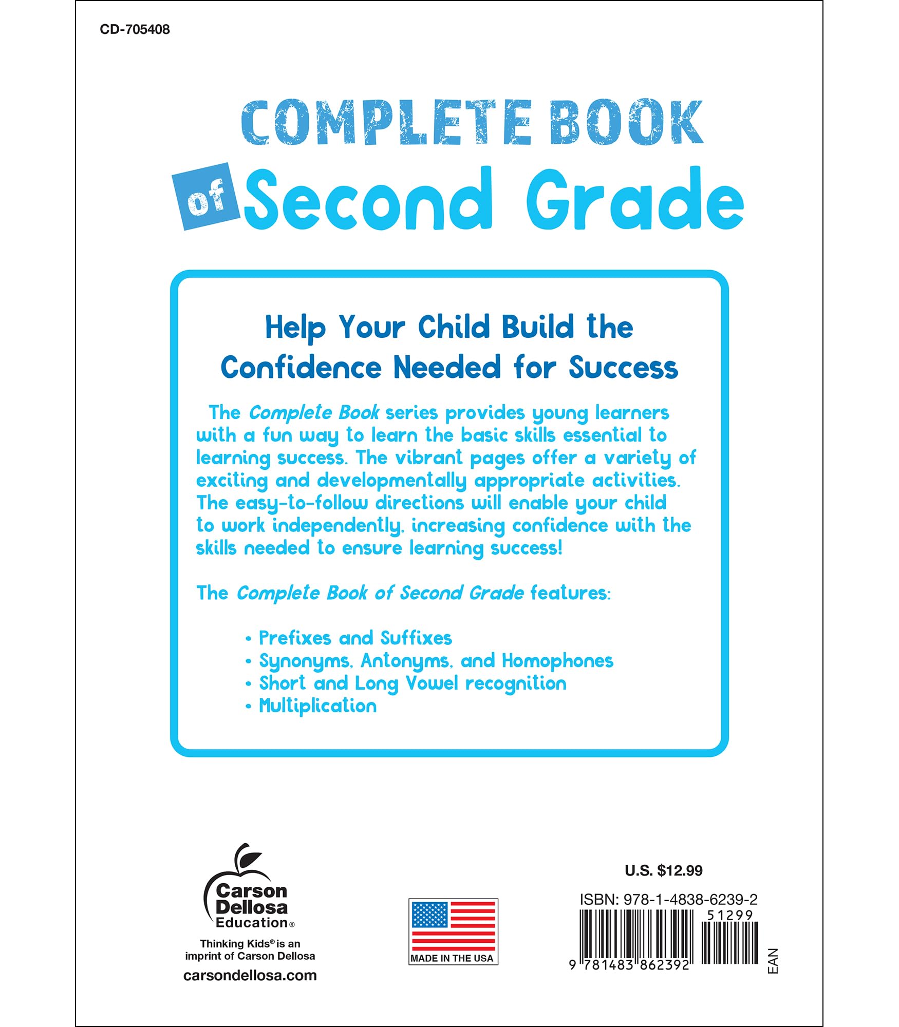Carson Dellosa Complete Book of Second Grade Workbook, Parts of Speech, Grammar, Math, Reading Comprehension, and Writing Practice, Classroom or Homeschool Curriculum - Image 2