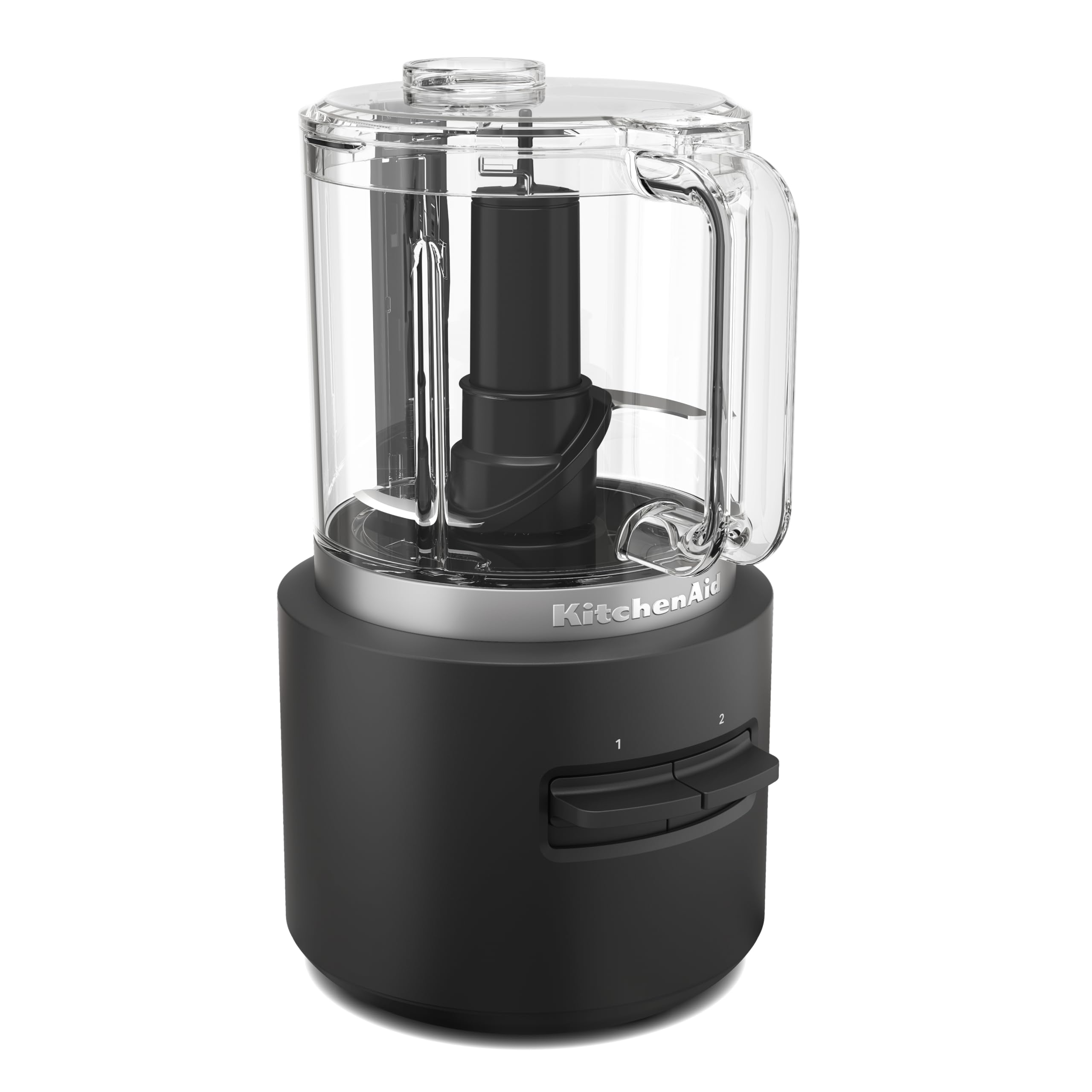 KitchenAid Kabelloser Zerkleinerer - Go Cordless - 1,18L - 2 Geschwindigkeiten und Pulse - Mit Edelstahlklinge und Schneebesen - 25 Minuten Nutzungsdauer pro Ladung - Schwarz - Mit Akku Schwarz - mit Akku Chopper Mit Akku