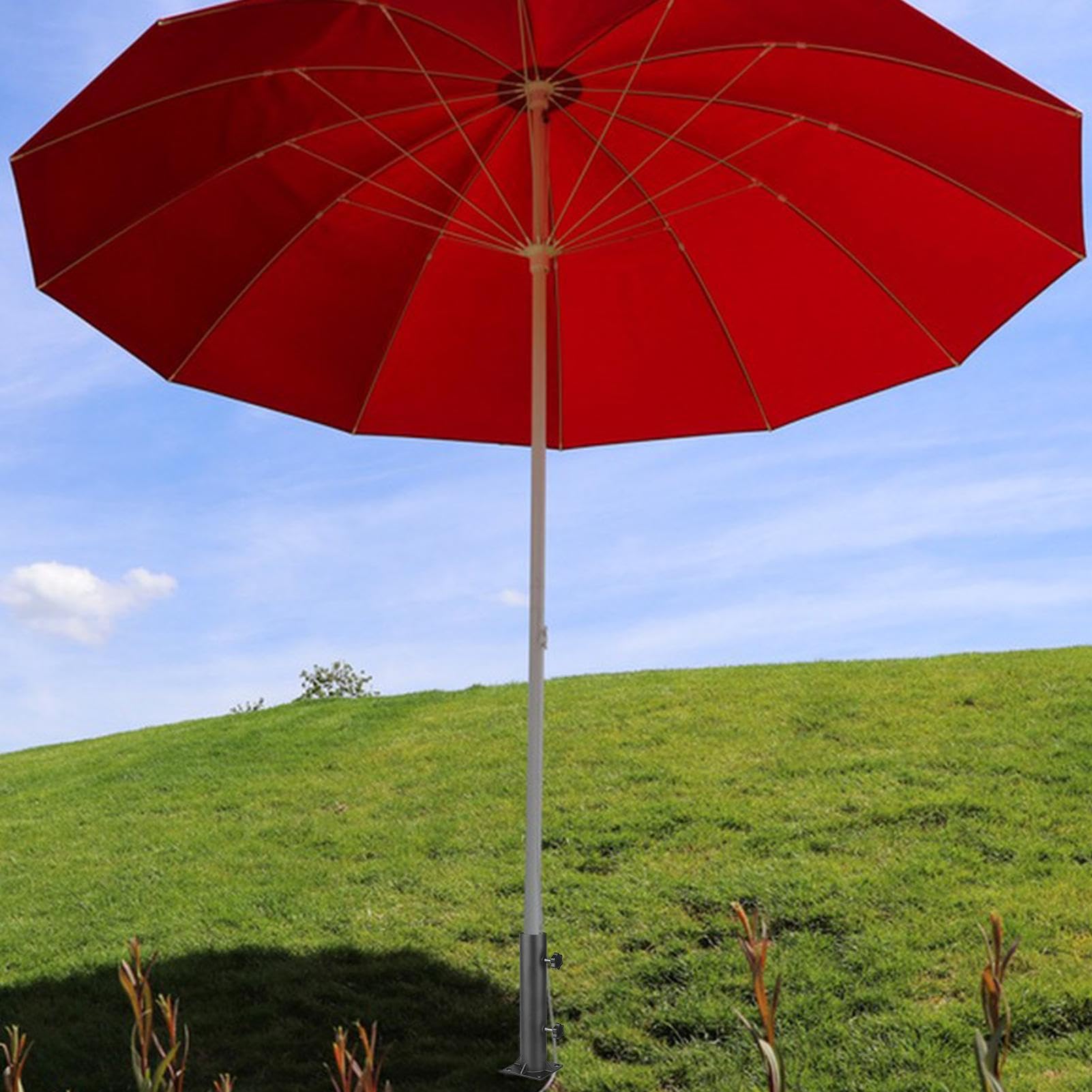 Supporto per ombrellone da giardino, regolabile, supporto per ombrellone | Supporto per patio, giardino, cortile, terrazza, balcone, barbecue, bar