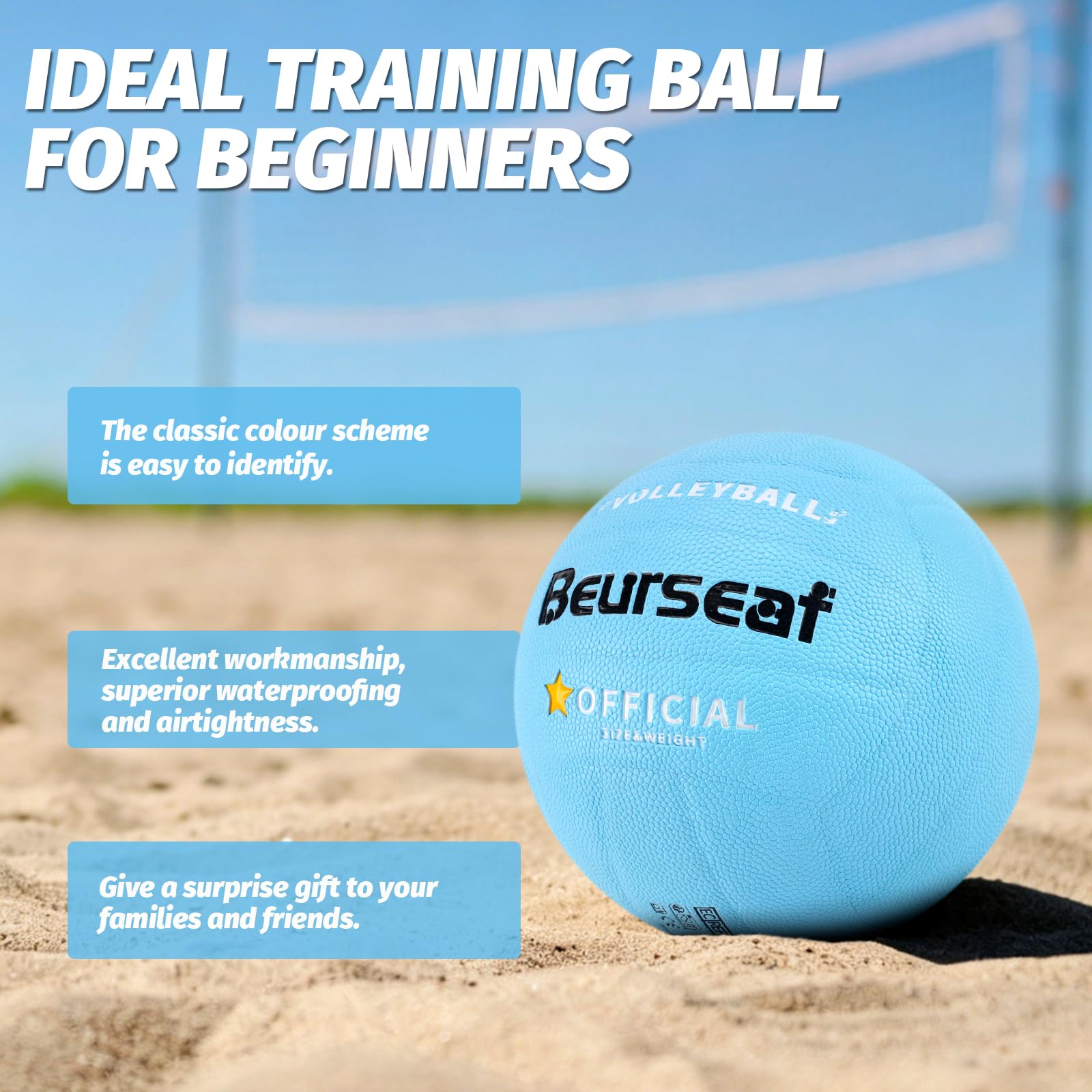 Volleyball Beachvolleyball Größe 5 - Für den Outdoor & Indoor Bereich