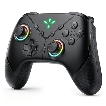 TEFELE TFEFLE Switch 2 Controller, Wireless Bluetooth 5.3 Pro Gamepad with C Button for GameChat, 9-Axis Gyro, Macro Programming, Turbo, 4-Level Vibration & LED Light, 3.5mm Audio Jack
