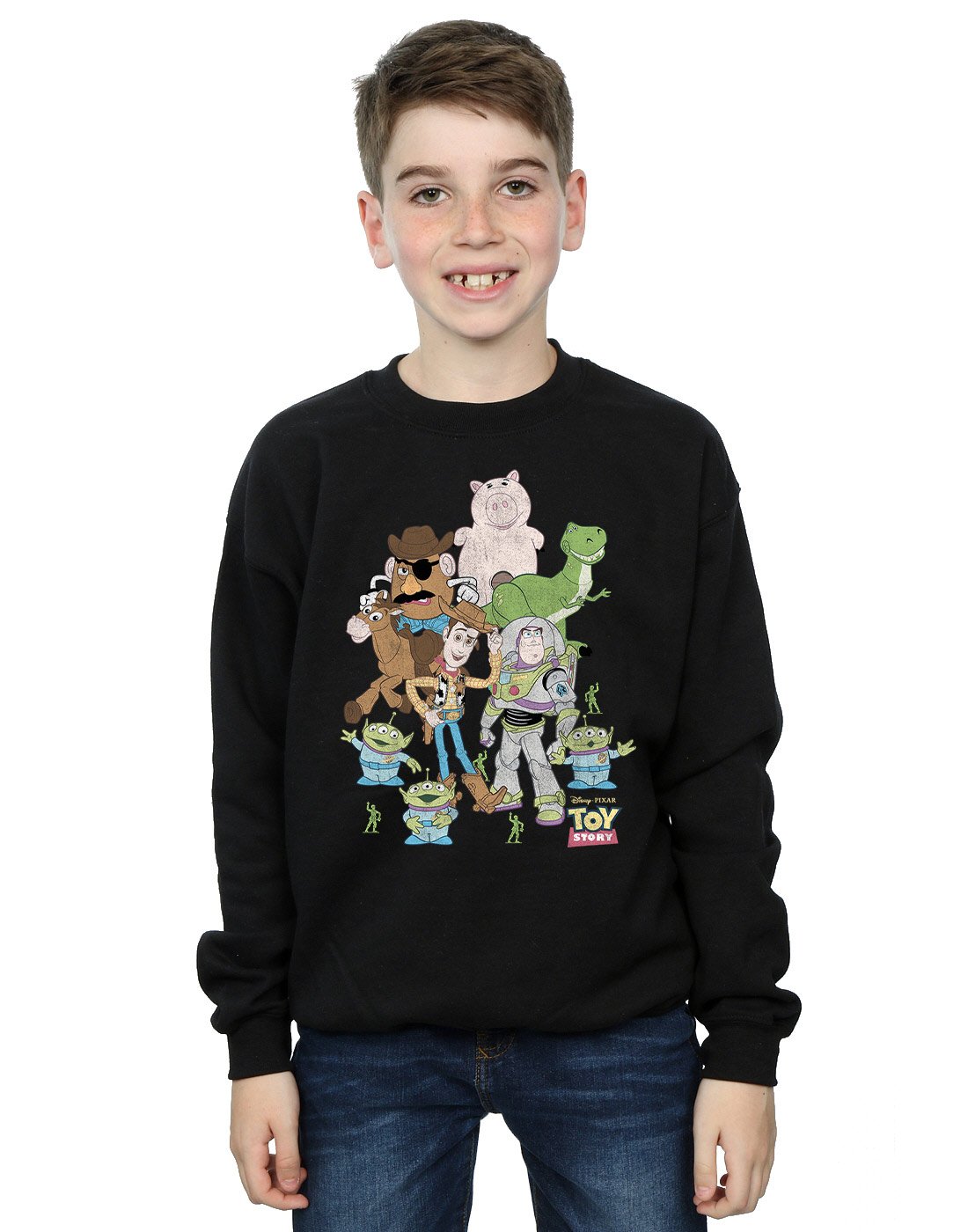 Disney Boys Black Toy Story Group Sweatshirt 12-13 Years