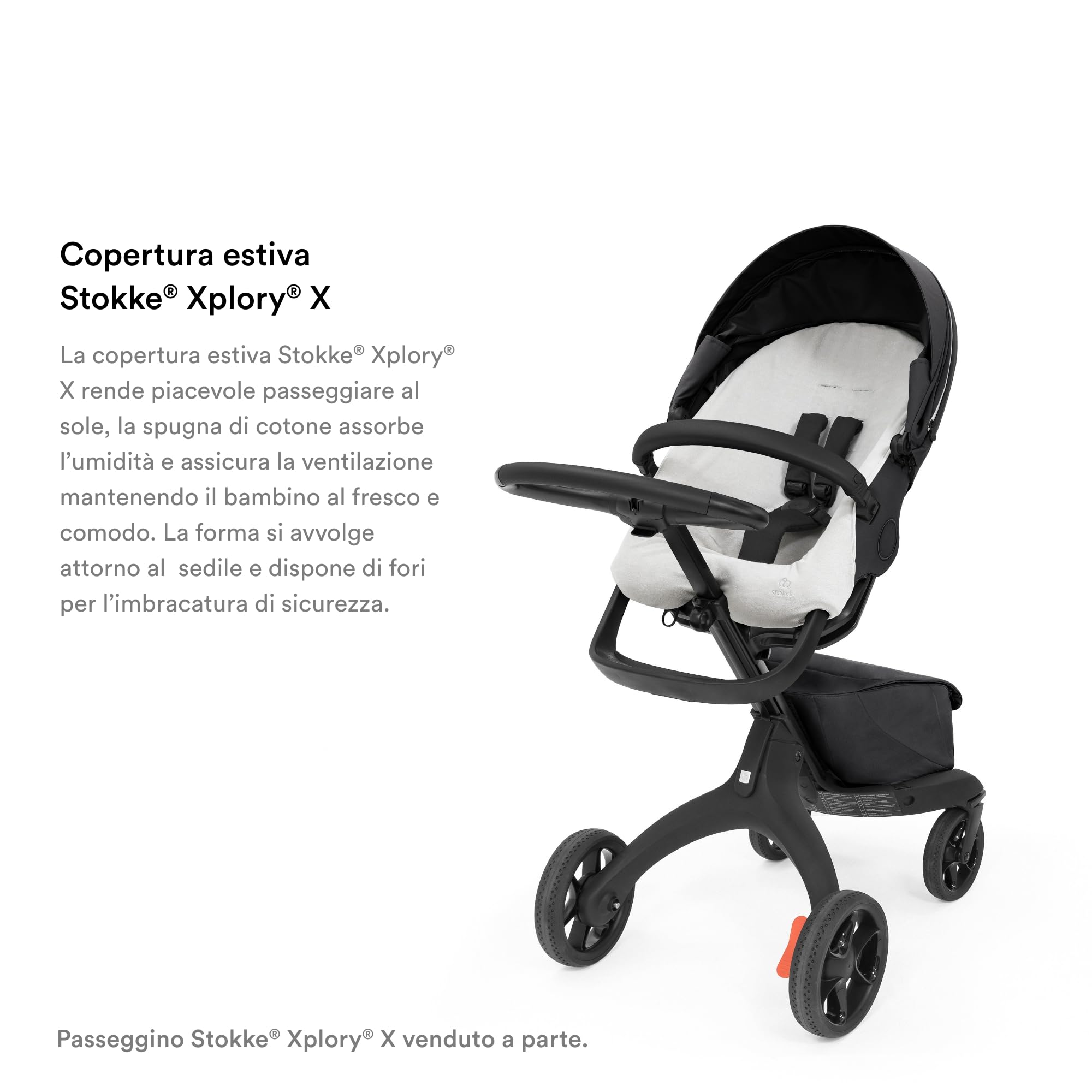 Copertura Estiva Stokke Xplory X – Spugna Di Cotone Traspirante, Lavabile E Facile Da Rimuovere