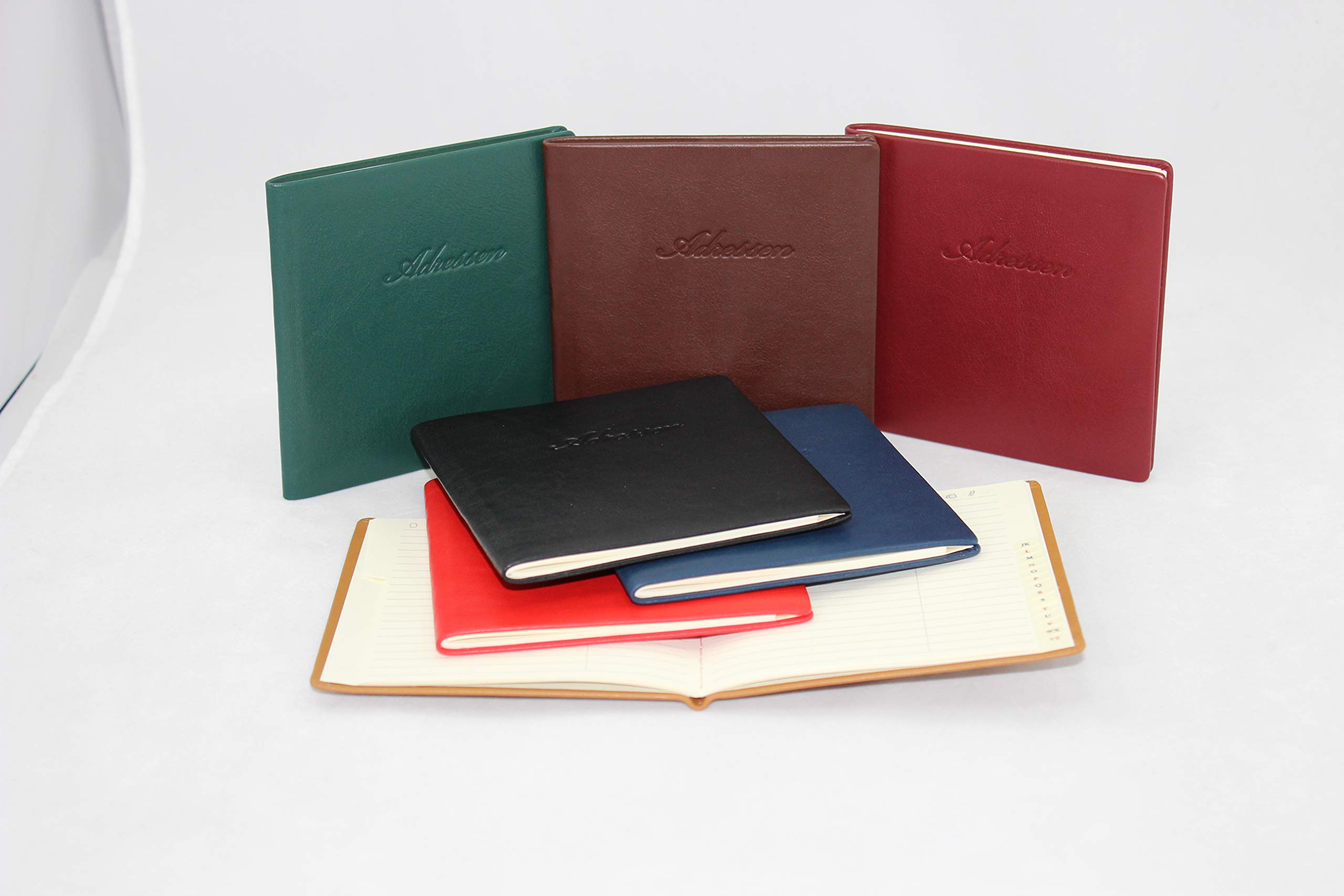 Carnet d'adresses en cuir Blanc.