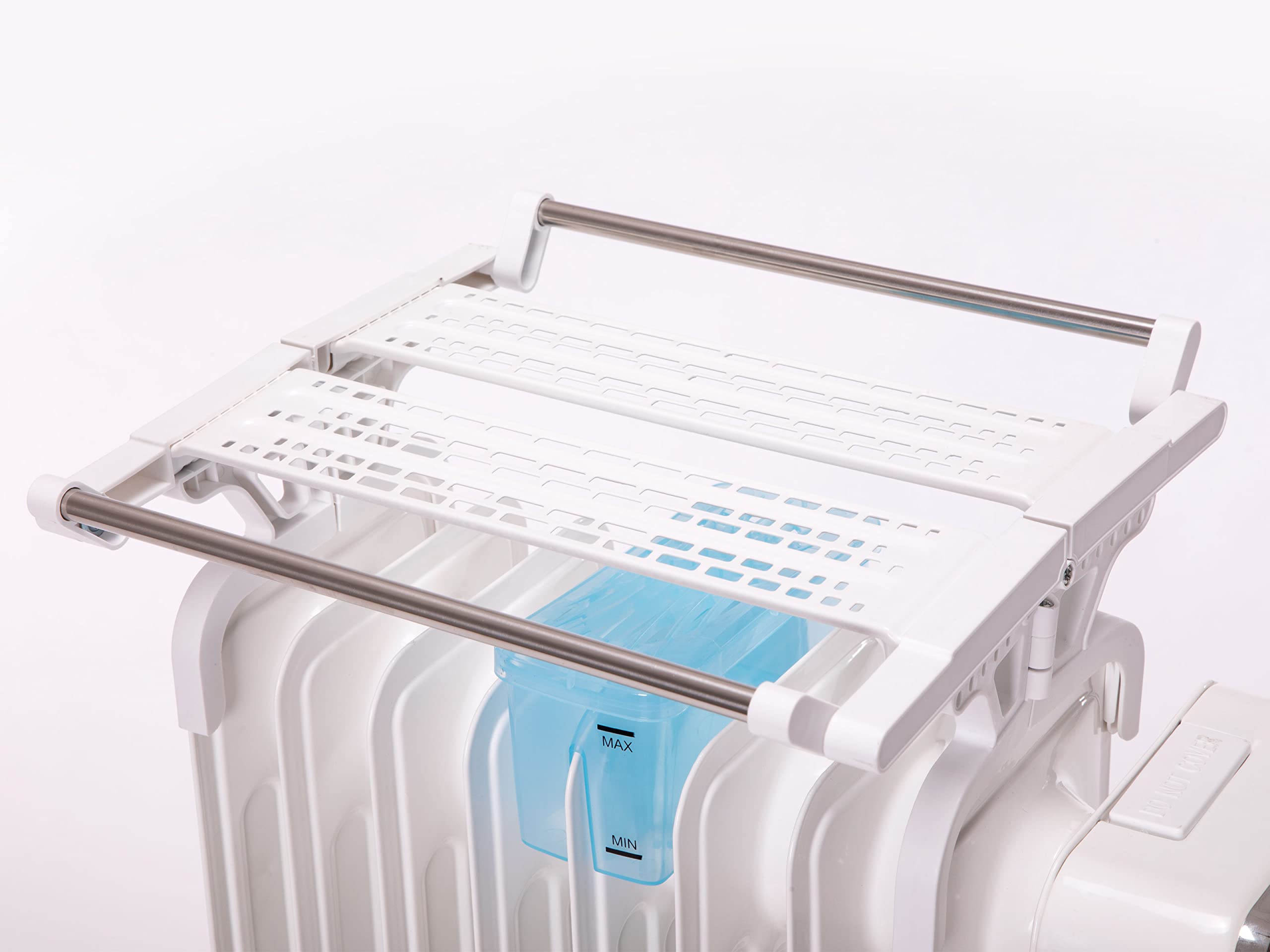 PURLINE | Radiador de Aceite 2000W, 9 Elementos, Termostato Ajustable, 3 Niveles de Potencia - Radiador de Aceite con Humidificador y Tendedero Integrados