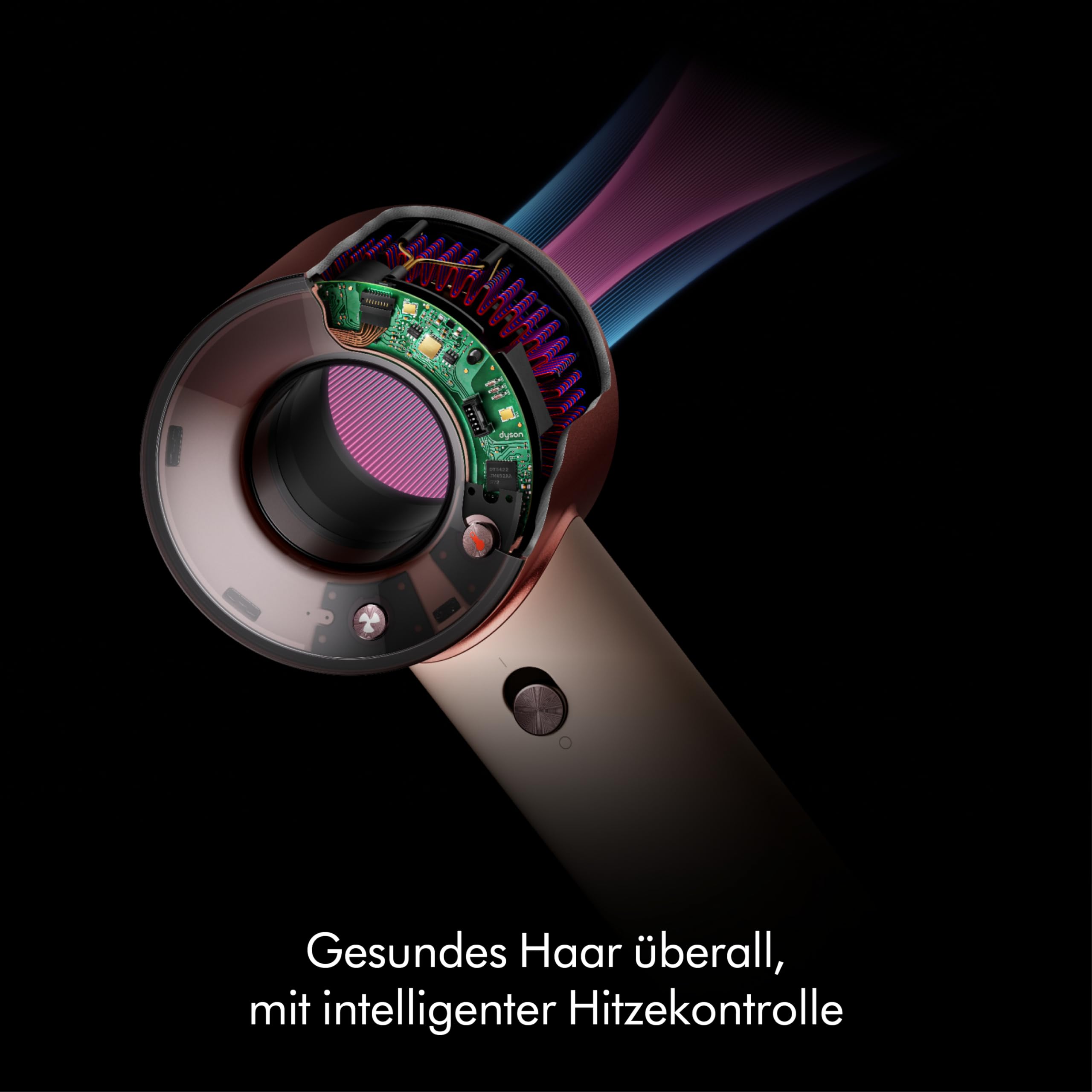 Dyson Supersonic Travel™ Haartrockner – Kompakt & Leicht, Schnelles Trocknen, 1220W, Universaler EU-Stecker, Intelligente Temperaturregulierung, ideal zum Reisen, Ceramic Pink/Rose Gold