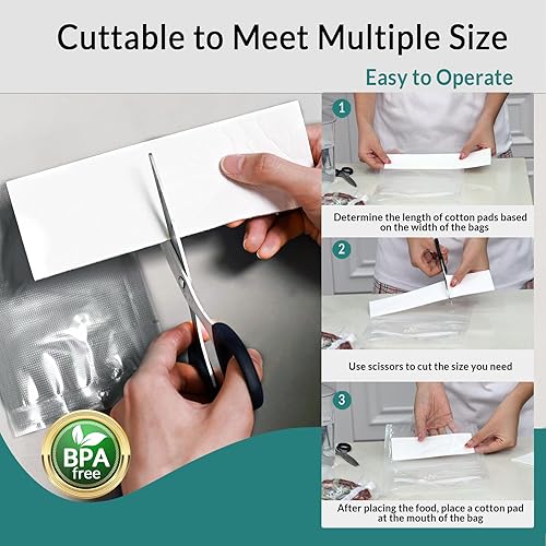 Miniatura 6 de KVSK Compañero de sellador al vacío, bloque de líquido, bloque de jugo de carne (28 unidades), compatible tanto para rollos de 8 pulgadas como para