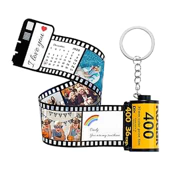photo keychain personal film roll keyring