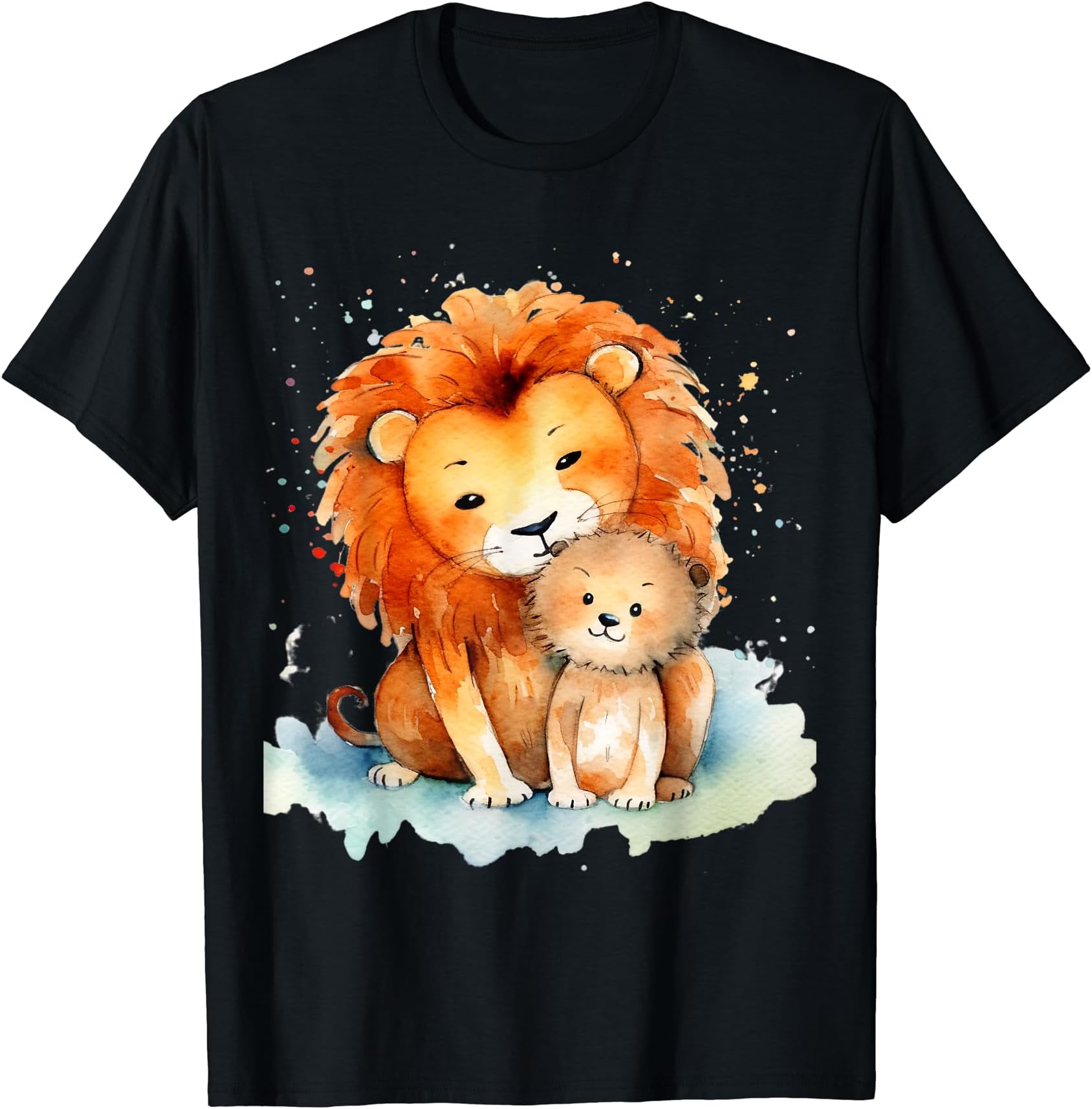 Cute Baby Boho Lion Mama Baba Animal Family Vintage Leo T-Shirt