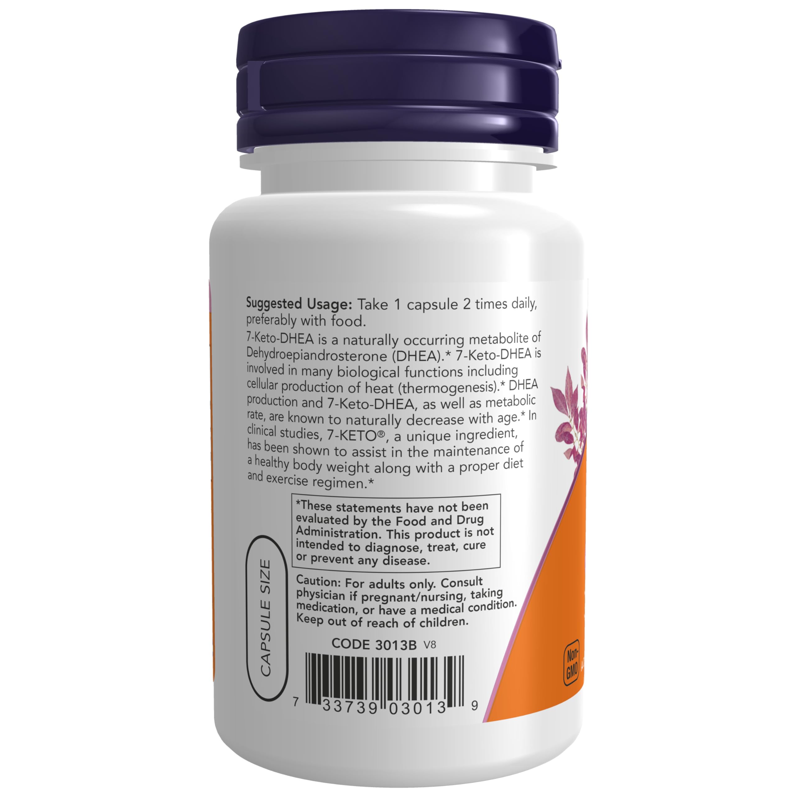 NOW Supplements, 7-Keto (DHEA Acetate-7-one) 100 mg, 60 Veg Caps — Amazon image 3