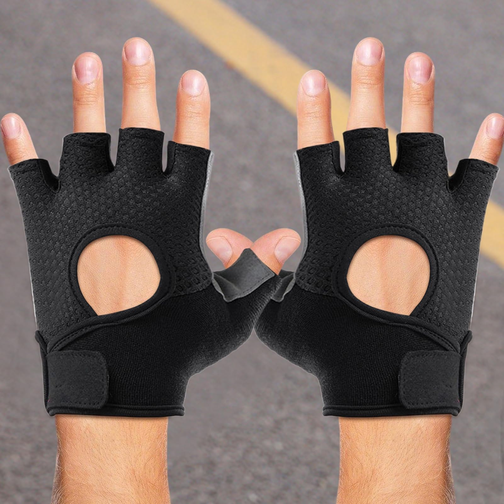Gants Pour La Forme Physique, Gants De Gym - 1 PaireGaGants De Soulèvement De Poids Pour Les Hommes - Équipement D'entraînement Les Mains Extérieures Intérieures Protection Des Sports Pour L'escalade