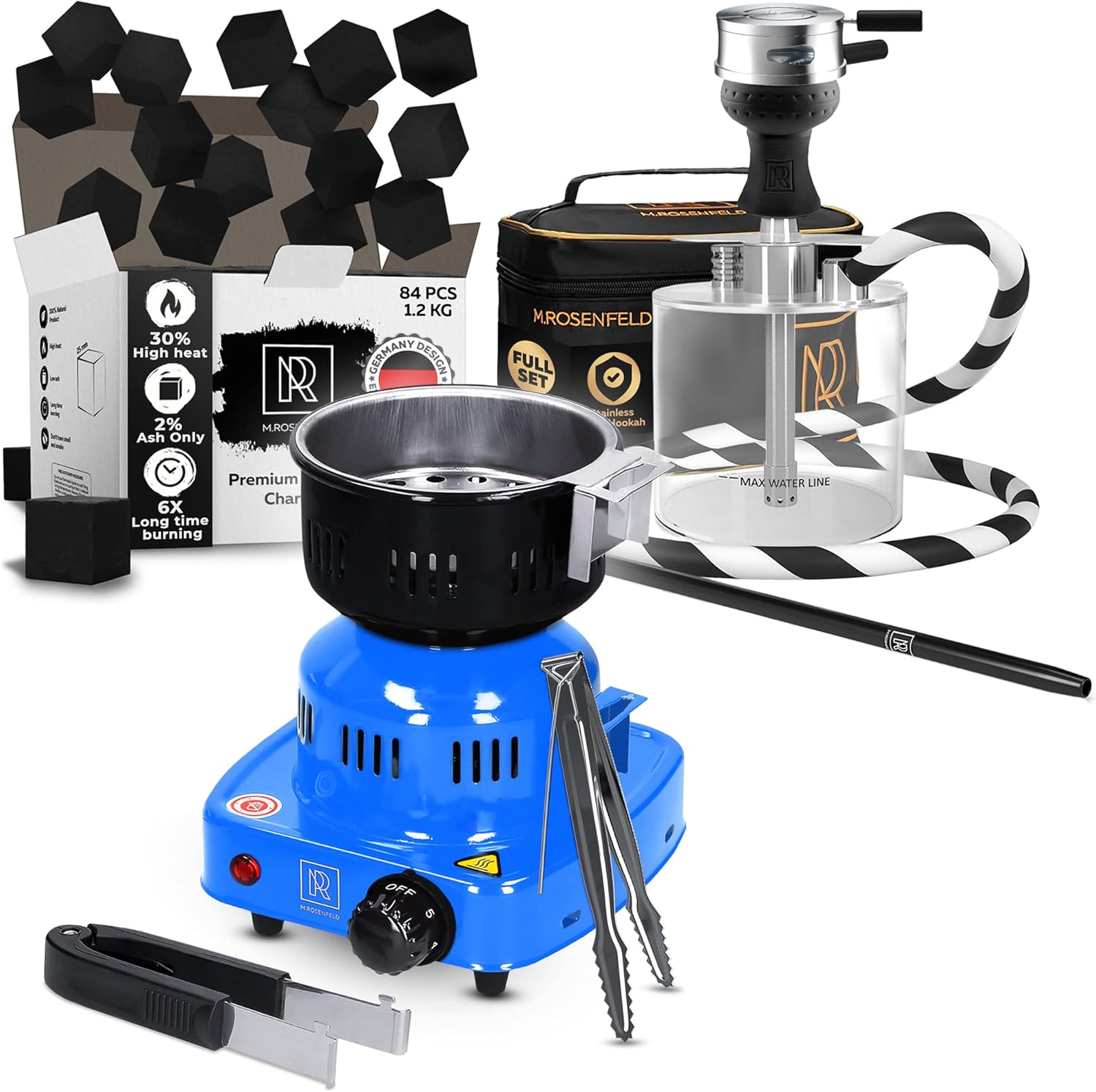 M. ROSENFELD Hookah Coal Burner Blue Burner for Hookah