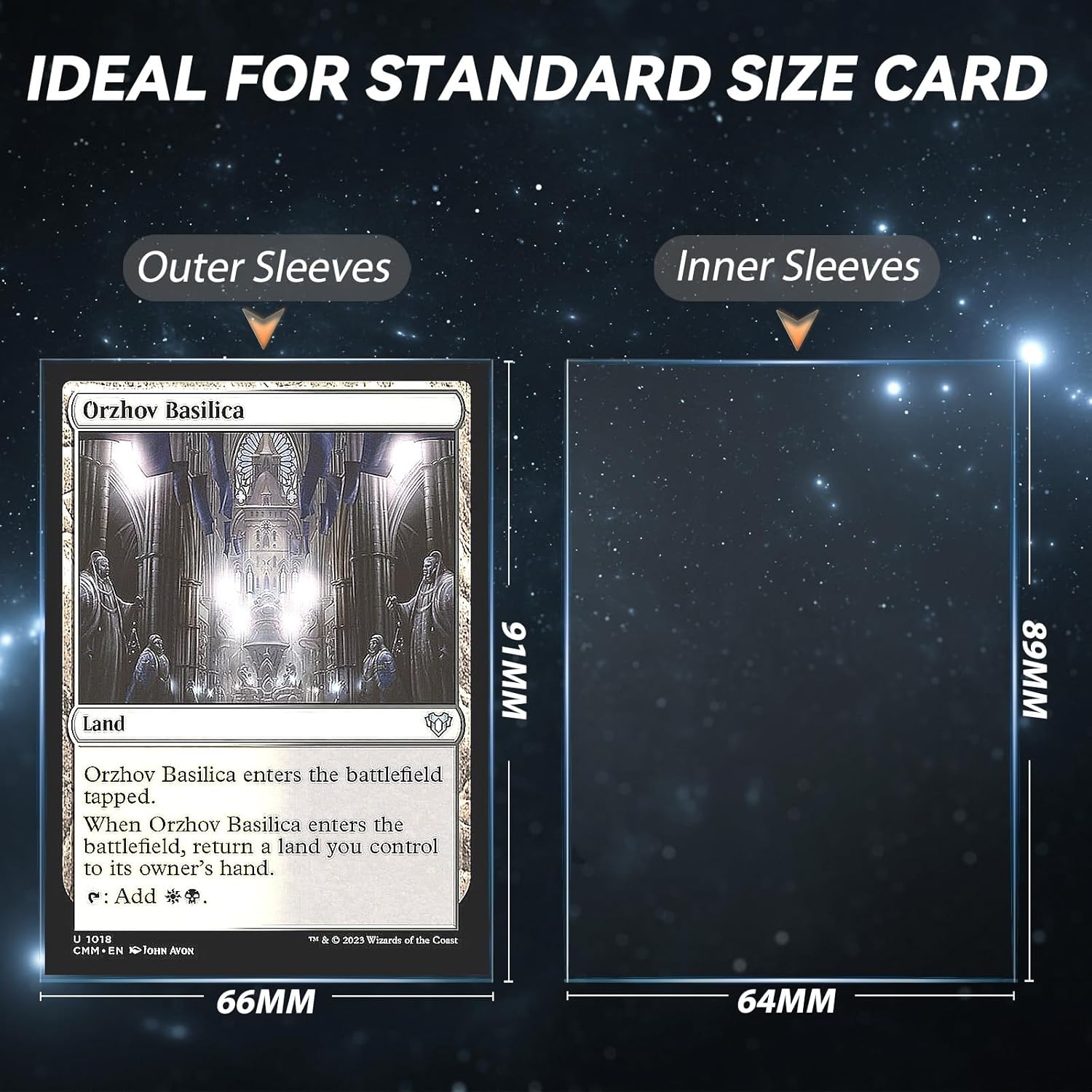 600 Counts Standard Clear Card Sleeves, 66x91mm Premium PP Plastic Protectors for Trading Cards, MTG, Magic, Sports Cards & Photo Storage