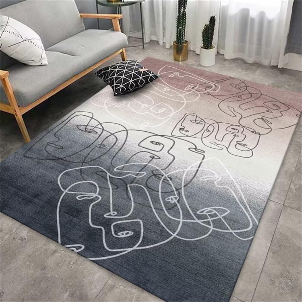 Alfombra infantil 180x250 cm alfombras juveniles habitación gris fácil limpiar