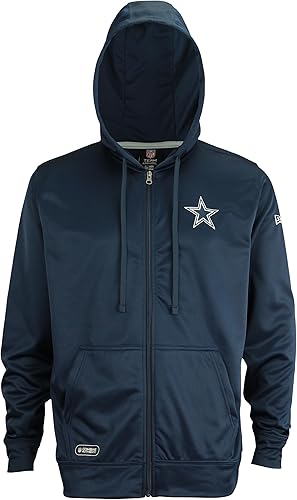 New Era NFL Football - Sudadera con capucha y cremallera completa para hombre