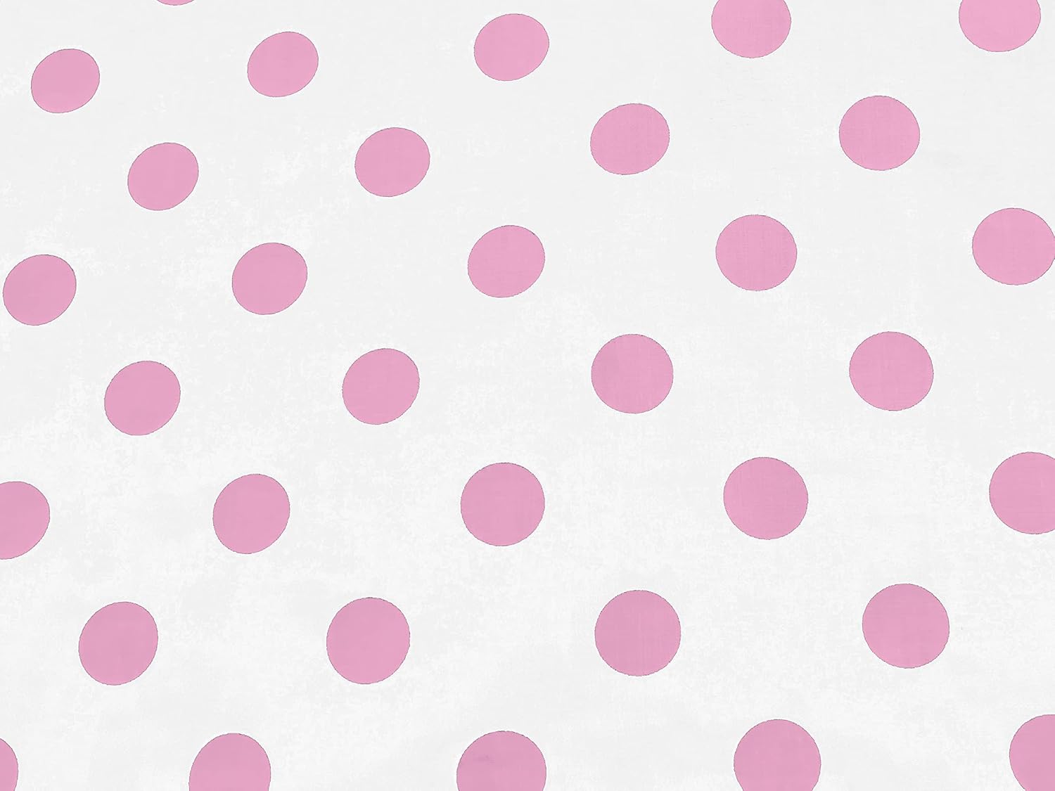 Zen Creative Designs Poly Cotton Polka Dots Print Fabric 58 Inch Wide/Craft & Sewing Material (5 Yards, Pink on White)